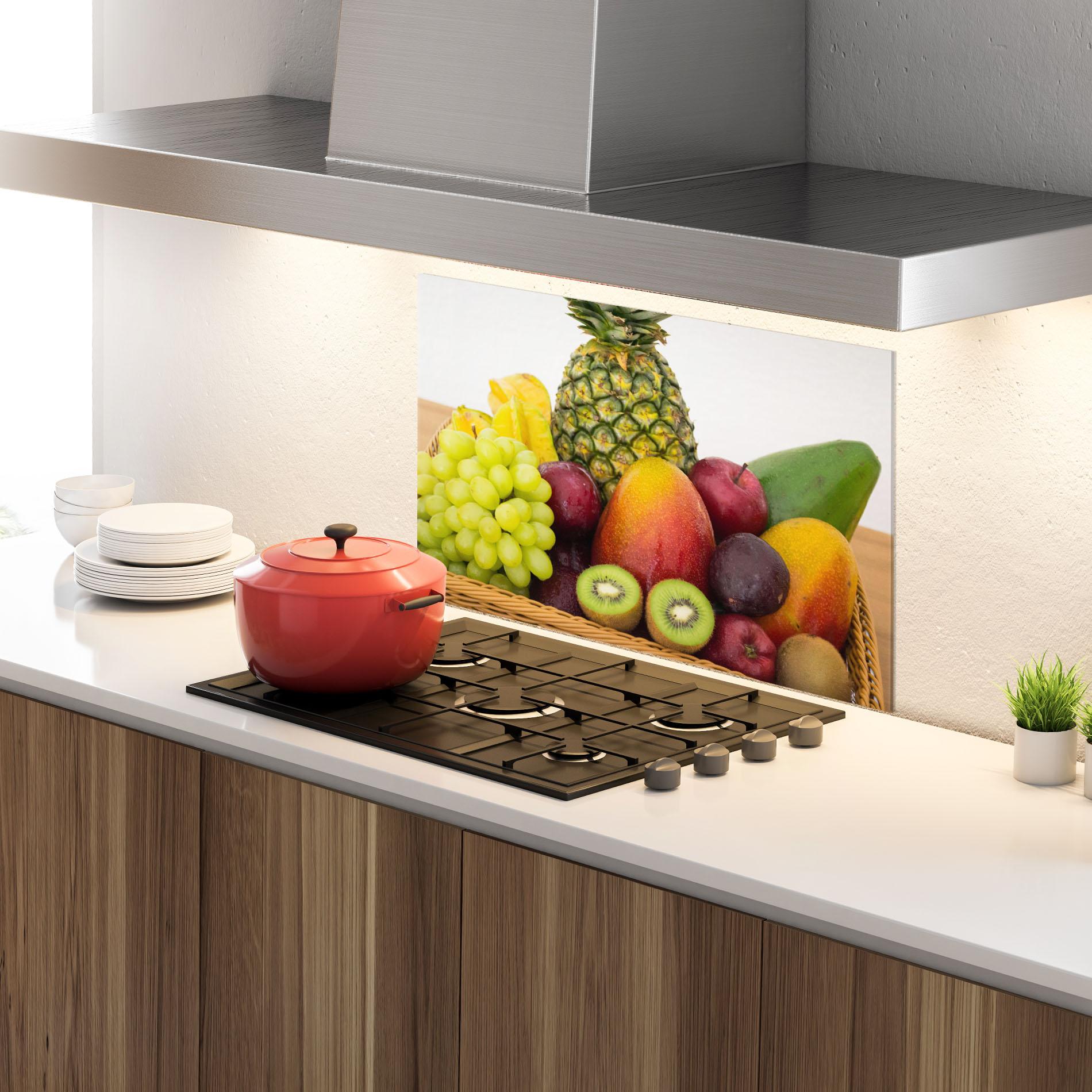 Konyhai üveg hátfal Fruit Basket mockup 4