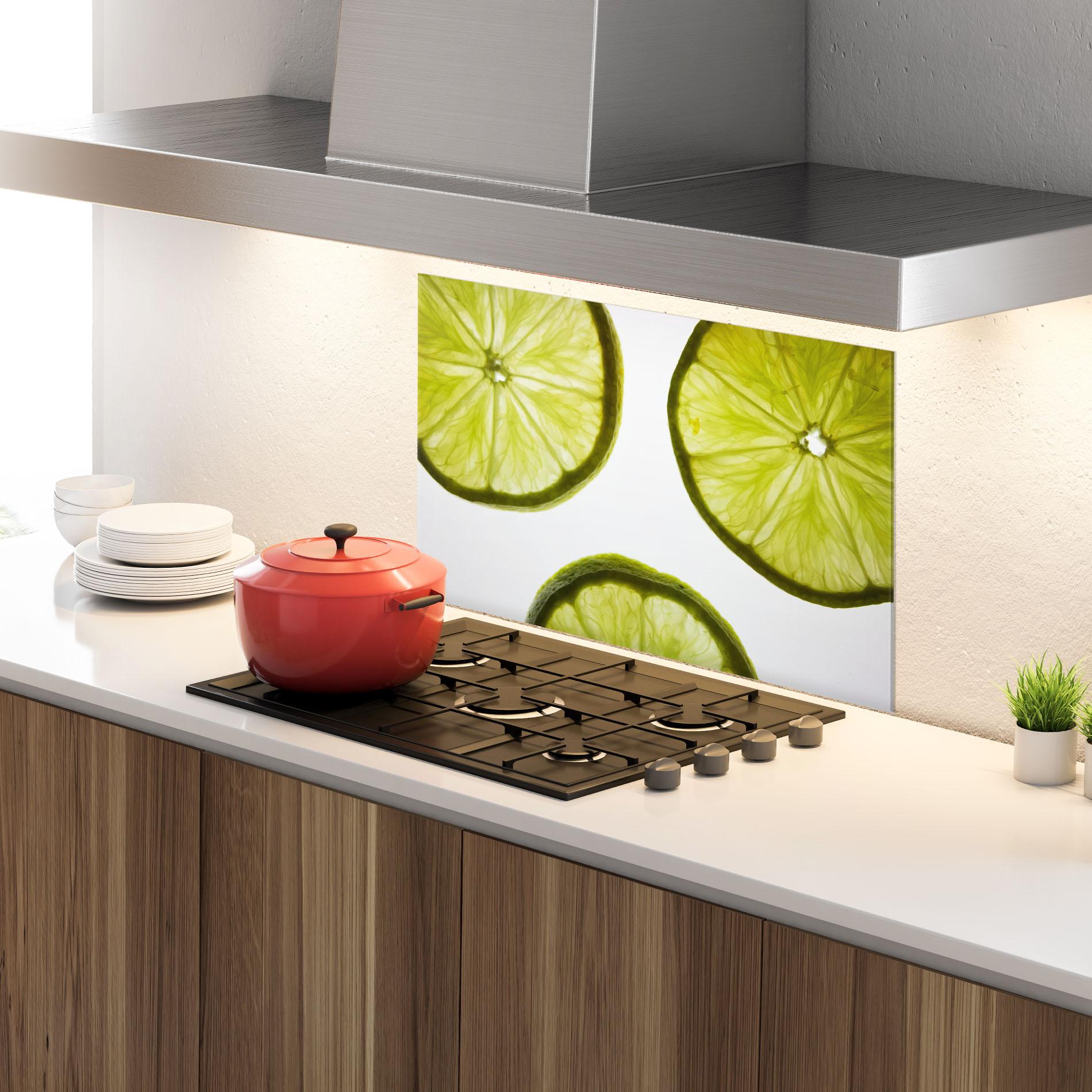 Konyhai üveg hátfal Lime Slice mockup 4