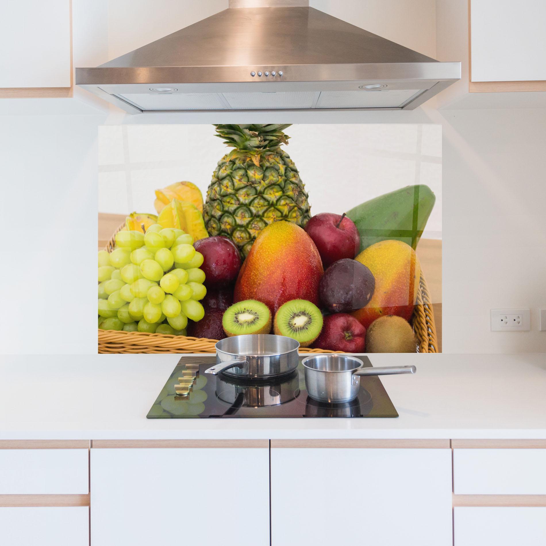 Konyhai üveg hátfal Fruit Basket mockup 5