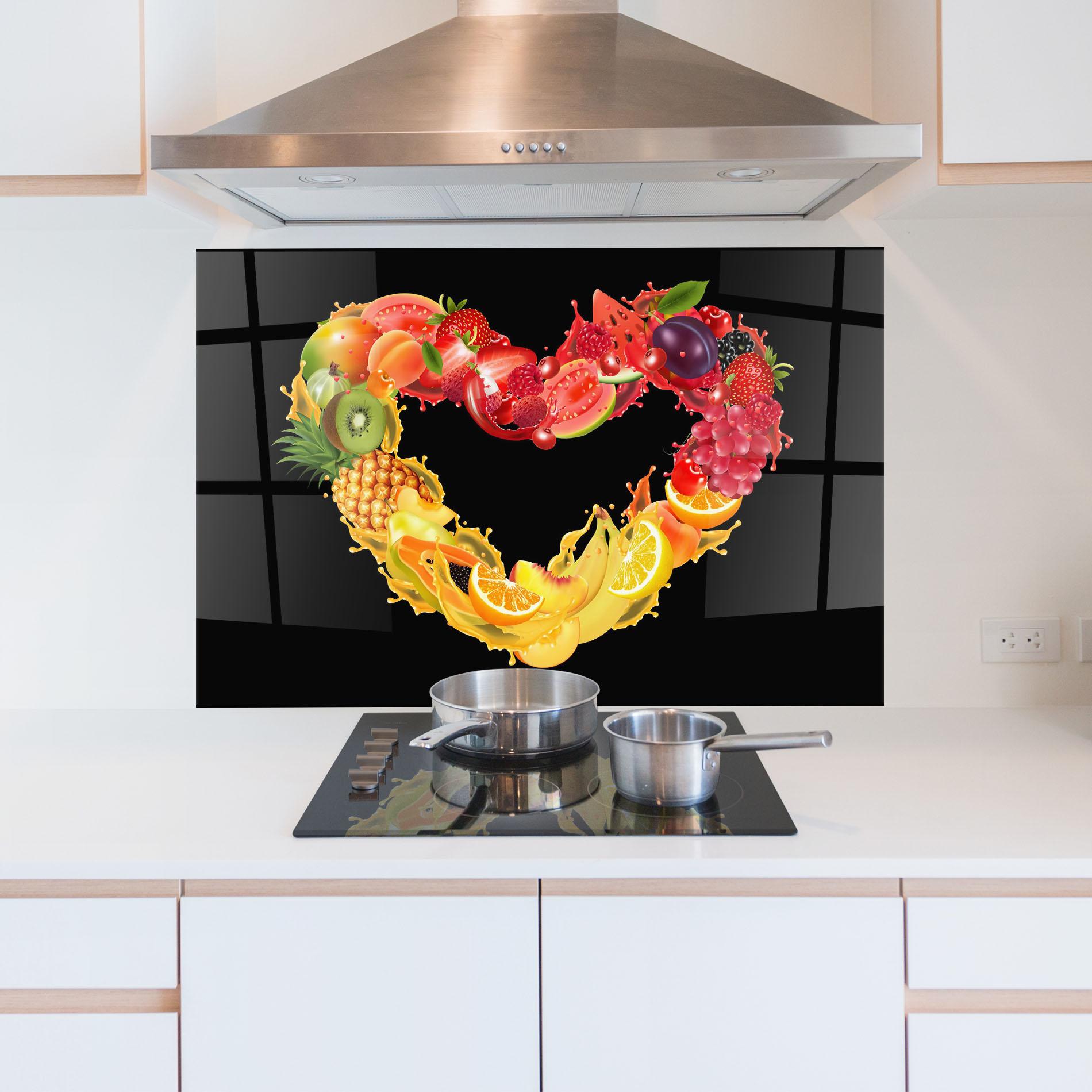 Konyhai üveg hátfal Juice Frame mockup 5
