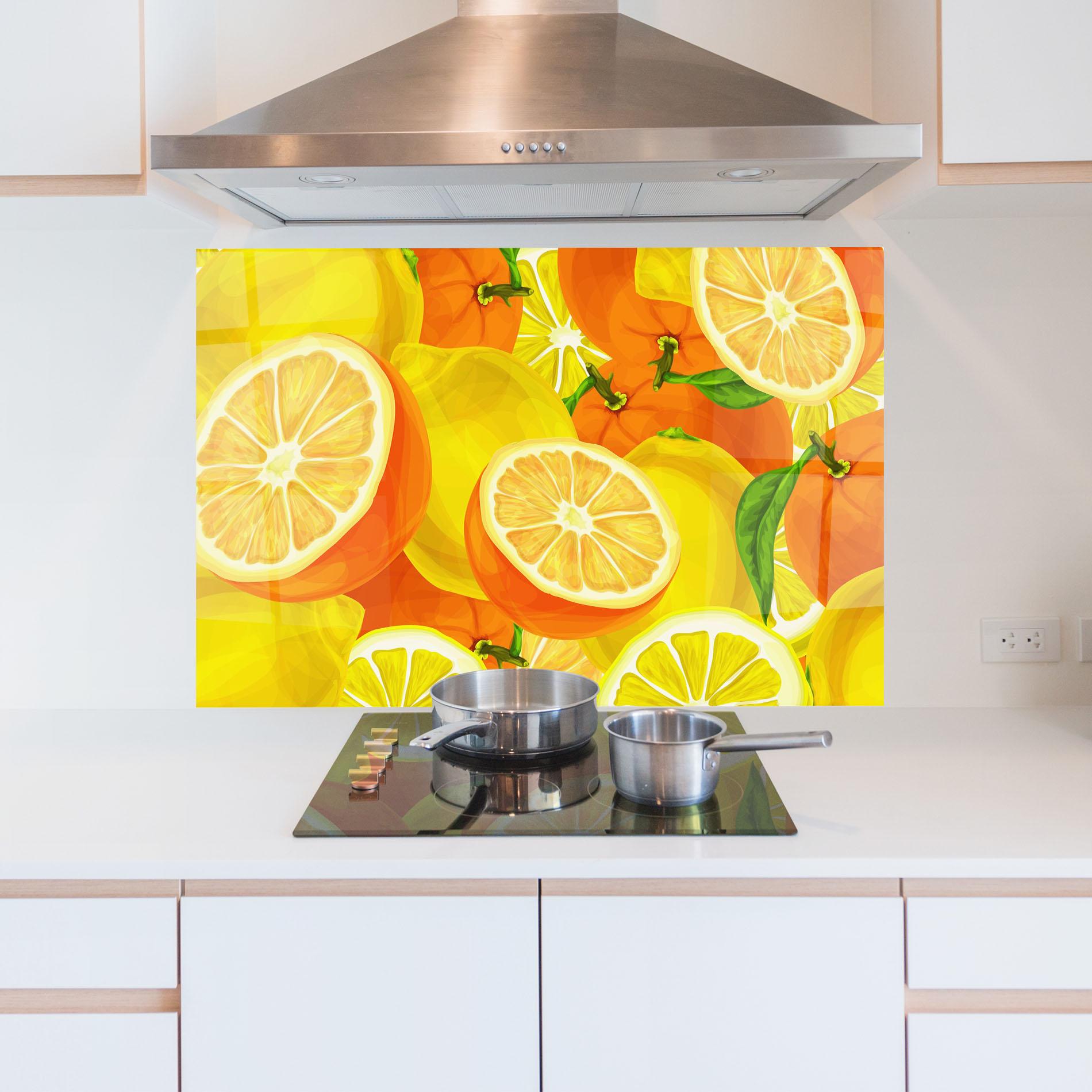Konyhai üveg hátfal Juicy Orange mockup 5