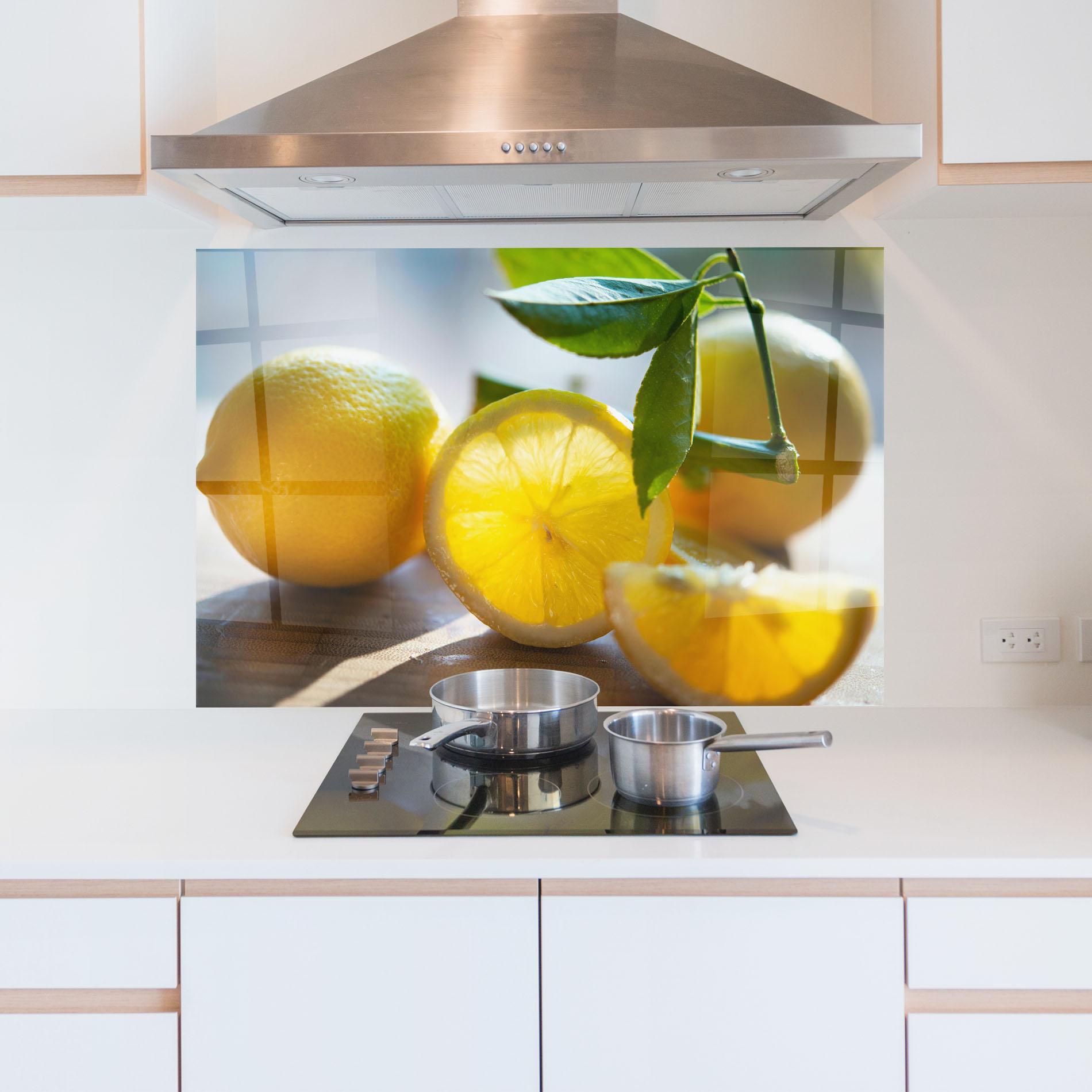 Konyhai üveg hátfal Lemon In The Sun mockup 5
