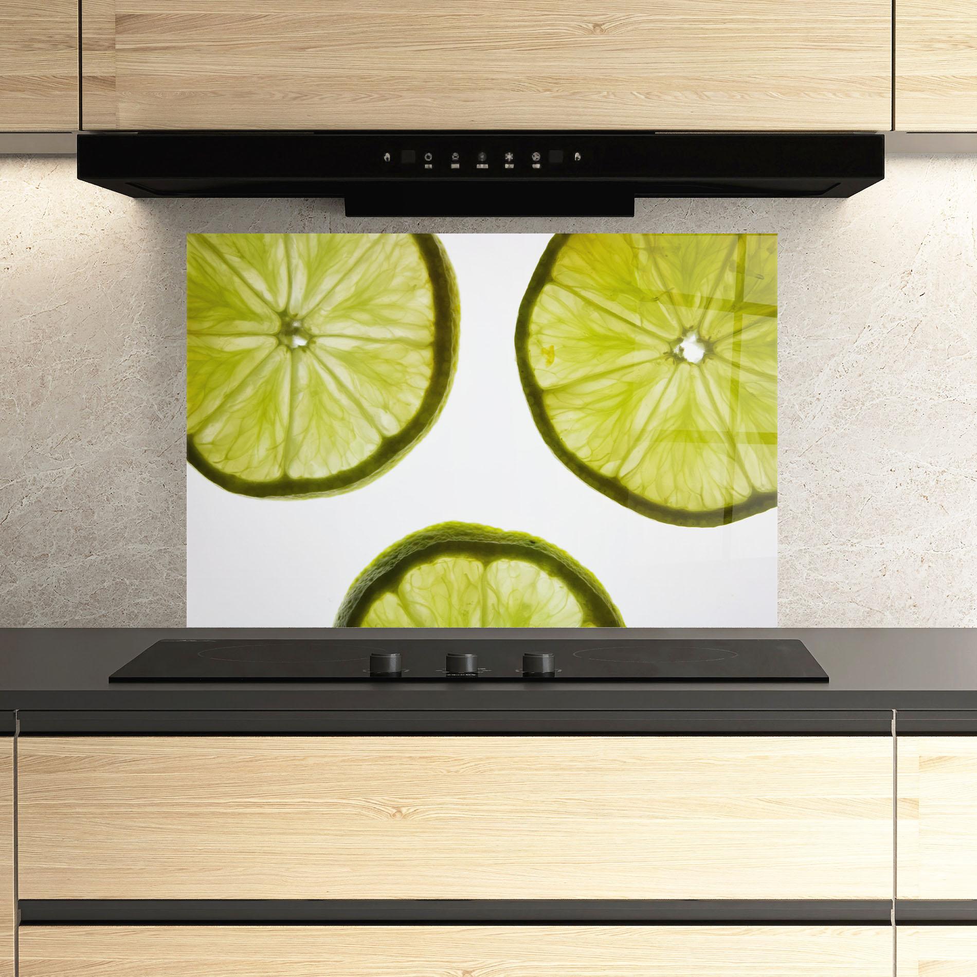 Konyhai üveg hátfal Lime Slice mockup 3