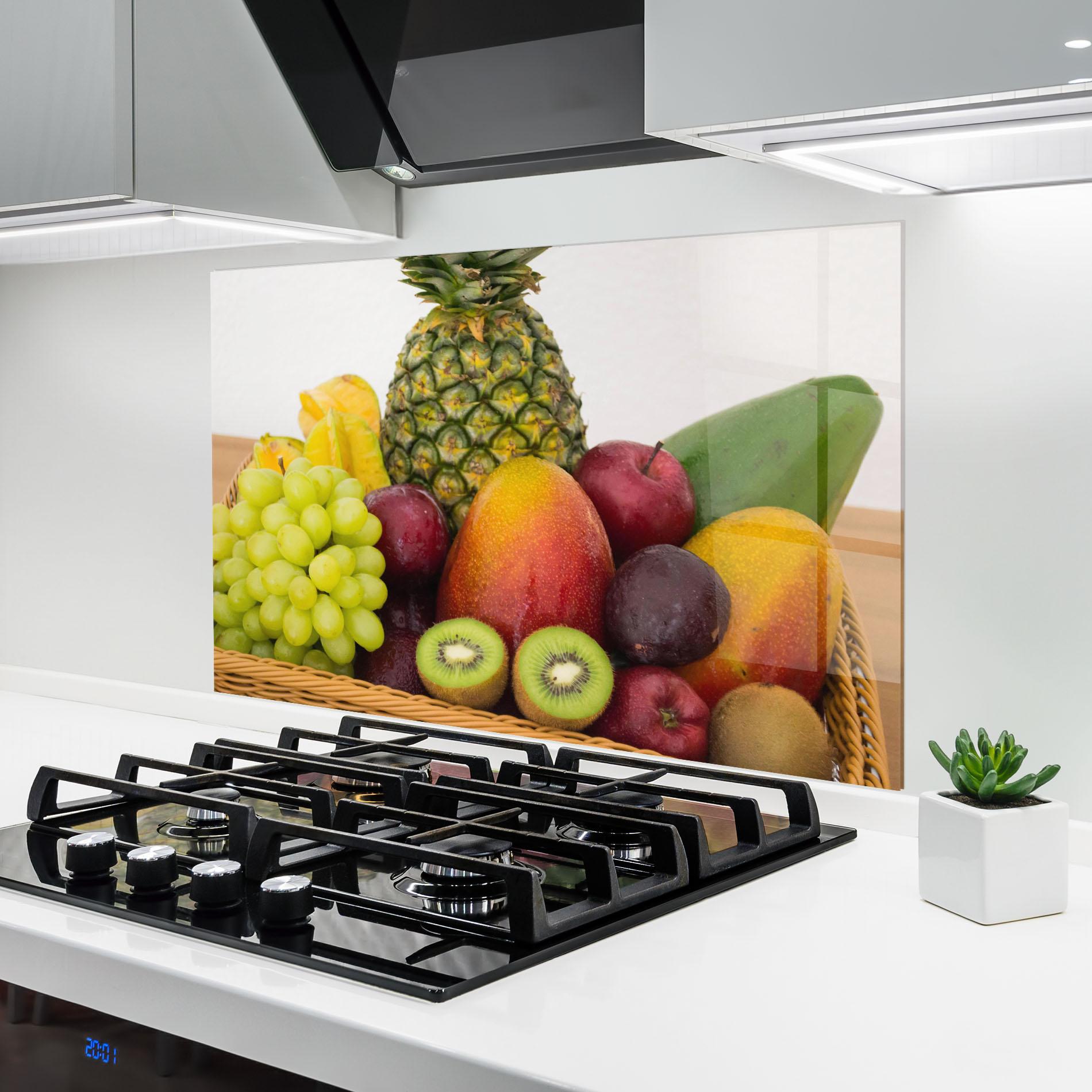 Konyhai üveg hátfal Fruit Basket mockup 6