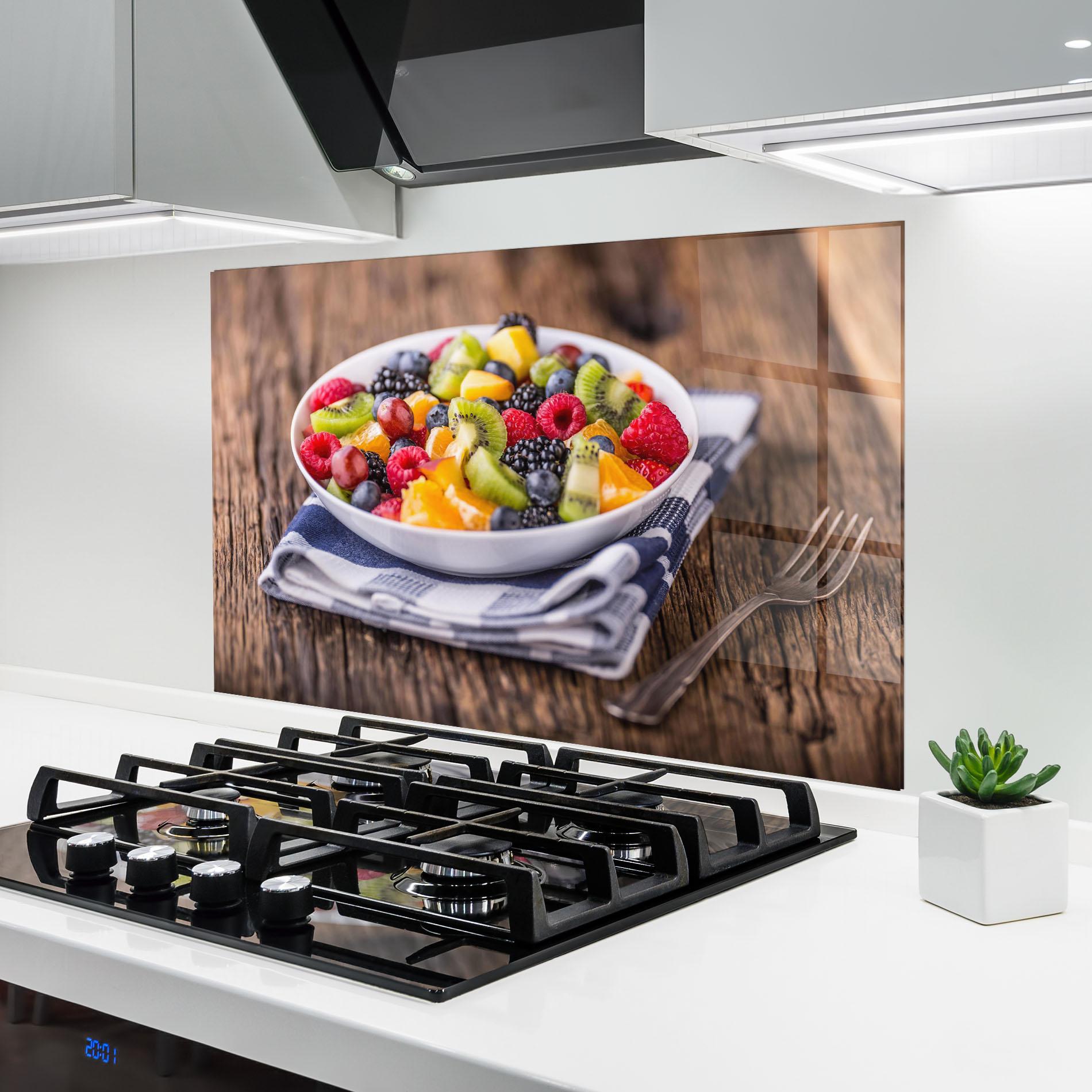 Konyhai üveg hátfal Fruit Salad mockup 6