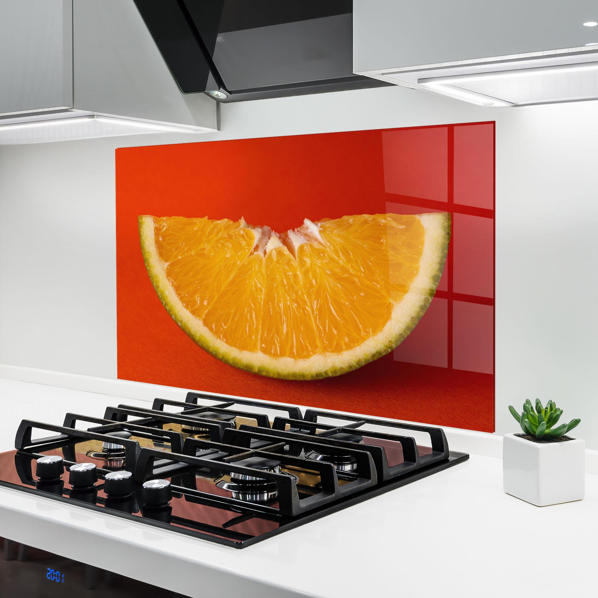 Konyhai üveg hátfal Green Orange mockup 6