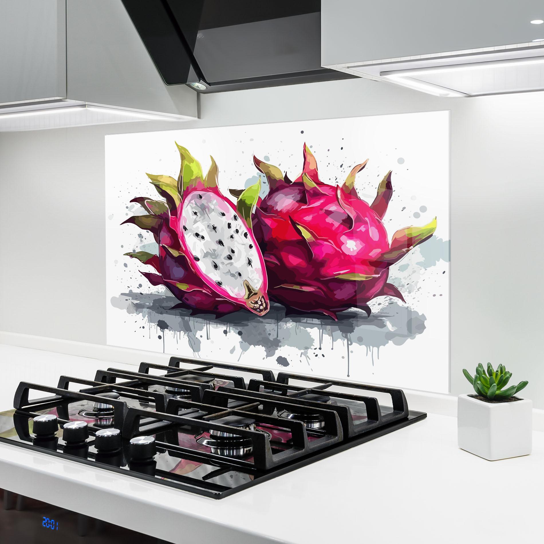 Konyhai üveg hátfal Pink Pitaya mockup 6