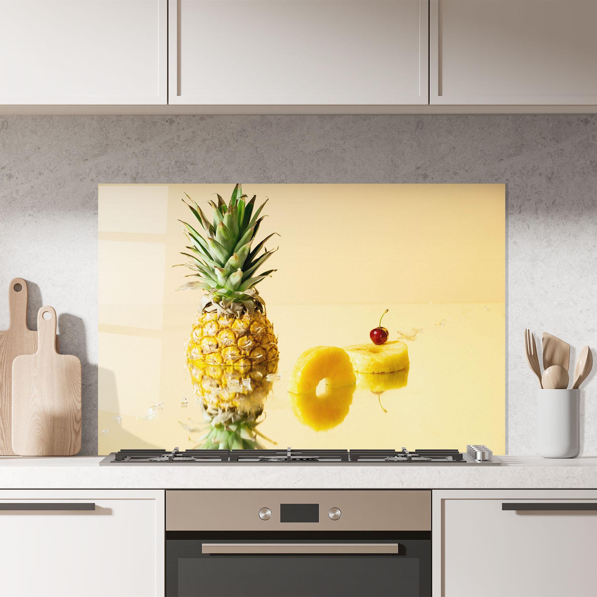 Konyhai üveg hátfal Cut Pineapple mockup 7