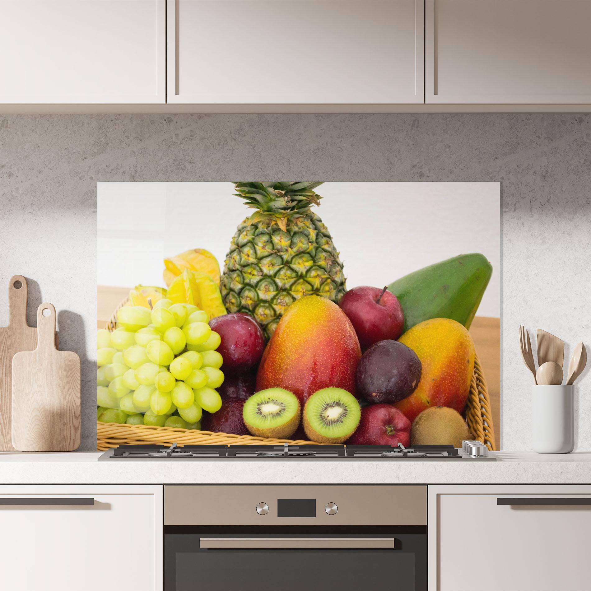 Konyhai üveg hátfal Fruit Basket mockup 7