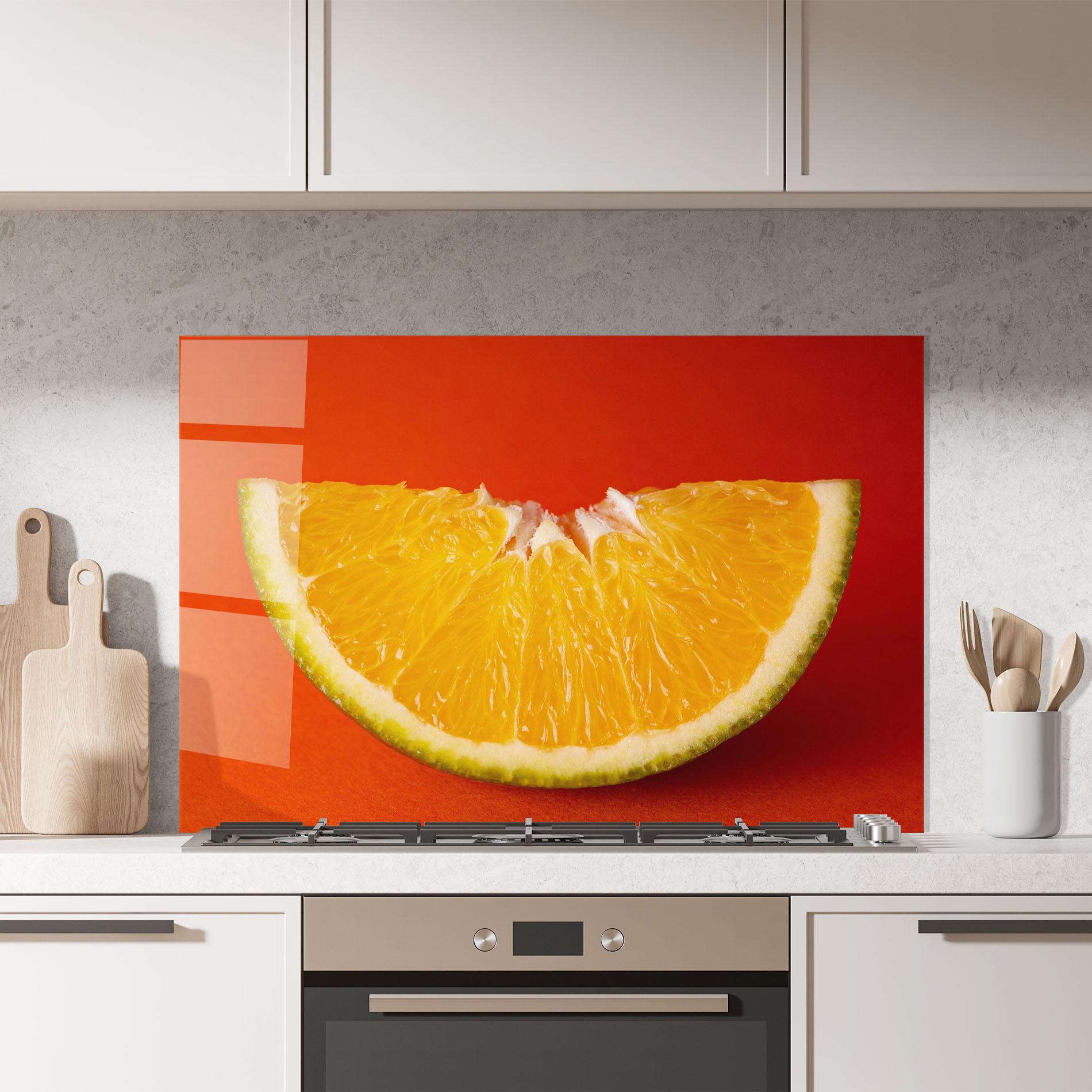 Konyhai üveg hátfal Green Orange mockup 7