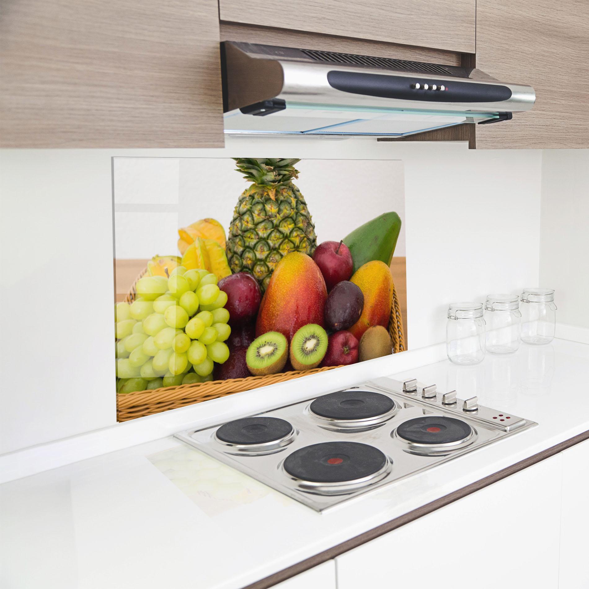 Konyhai üveg hátfal Fruit Basket mockup 8