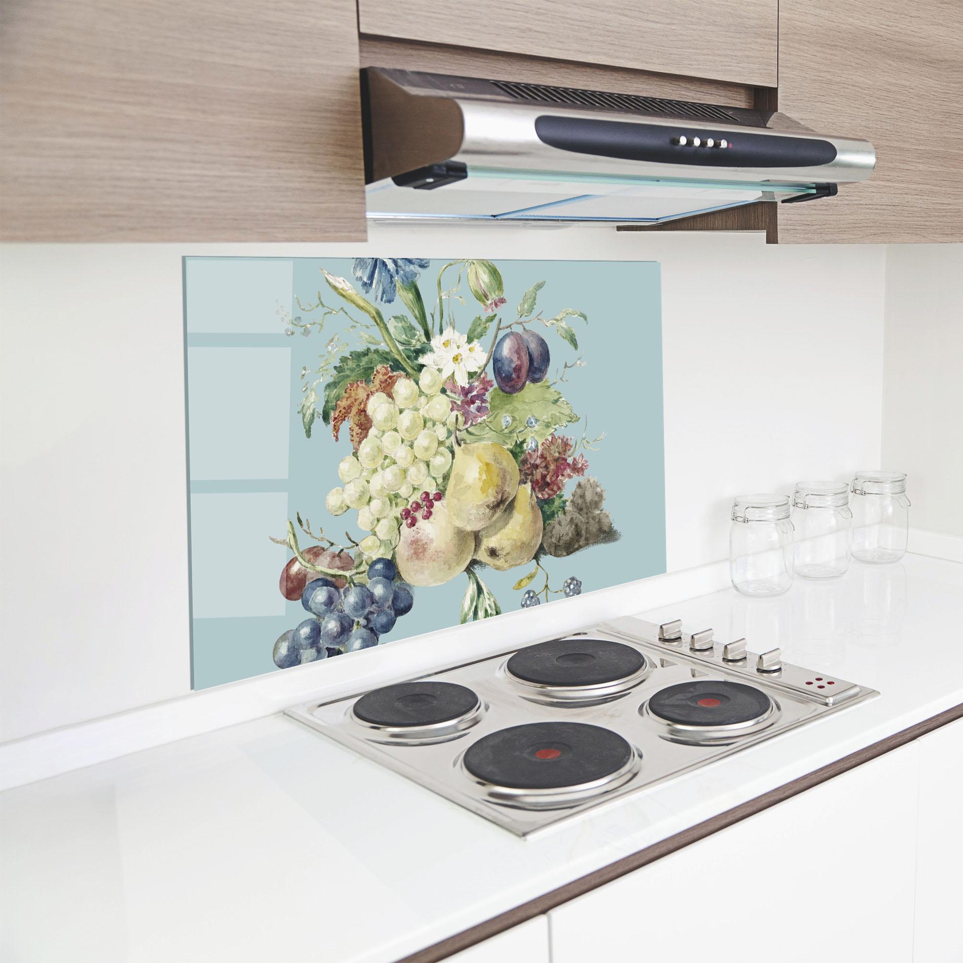 Konyhai üveg hátfal Fruit Paintig mockup 8