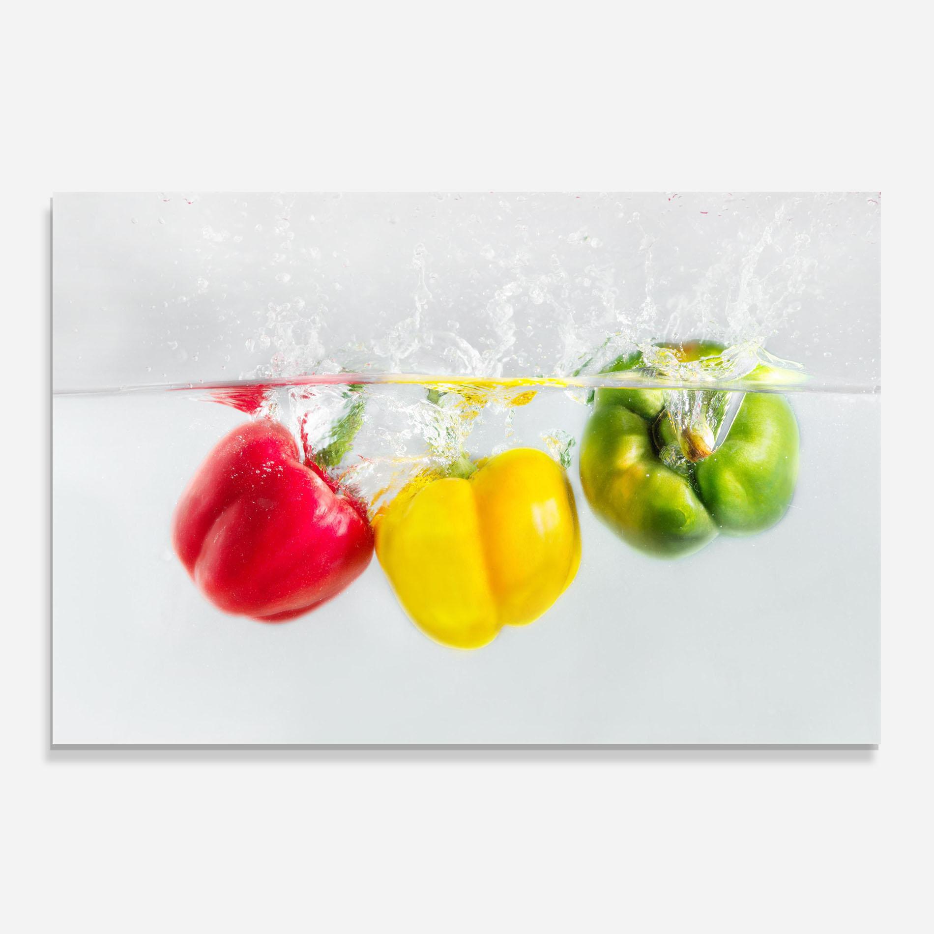 Konyhai üveg hátfal Colorful Bellpepper mockup 0