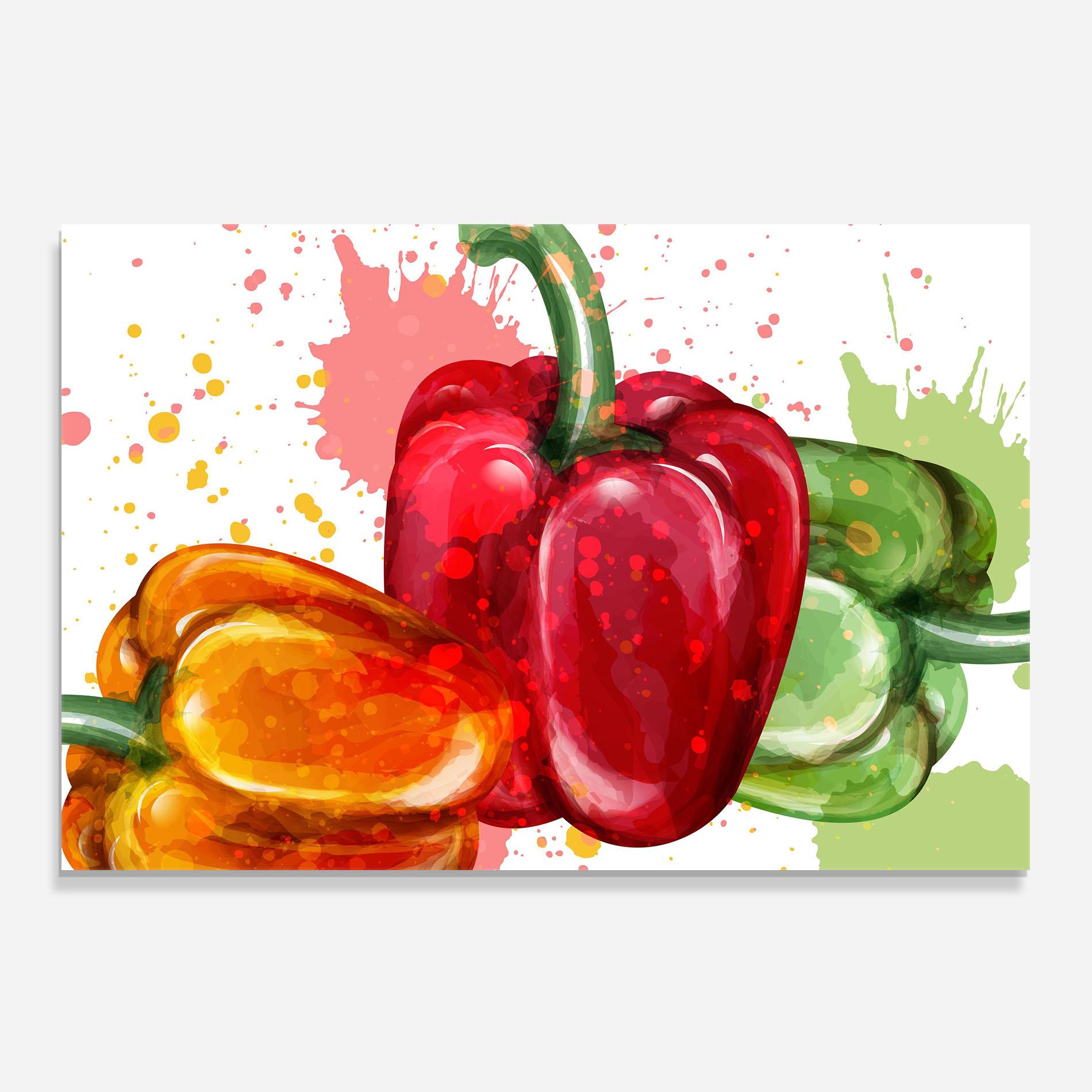 Konyhai üveg hátfal Nice Color Bellpepper mockup 0