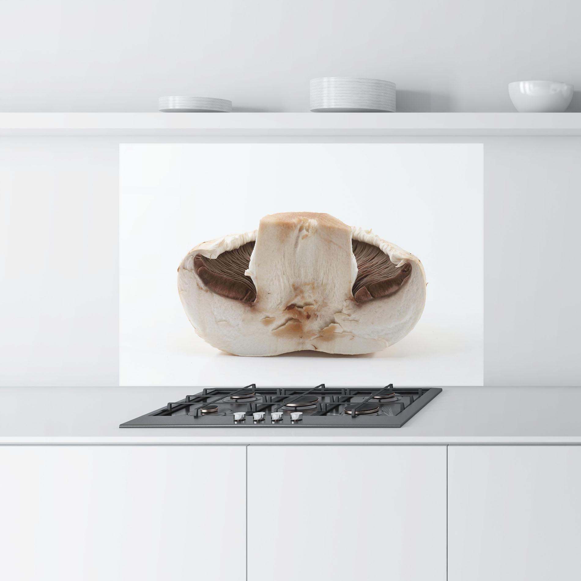Konyhai üveg hátfal Cut Mushroom mockup 9