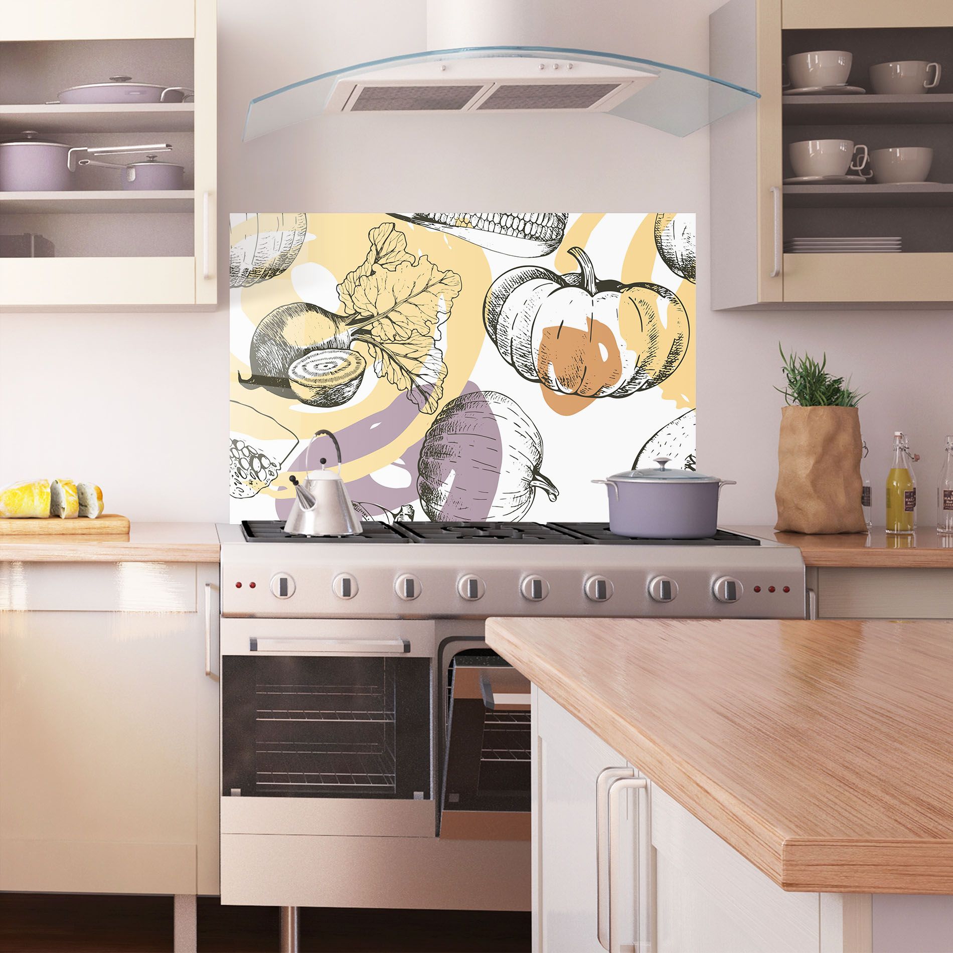 Cream Vegetables Art mockup 1