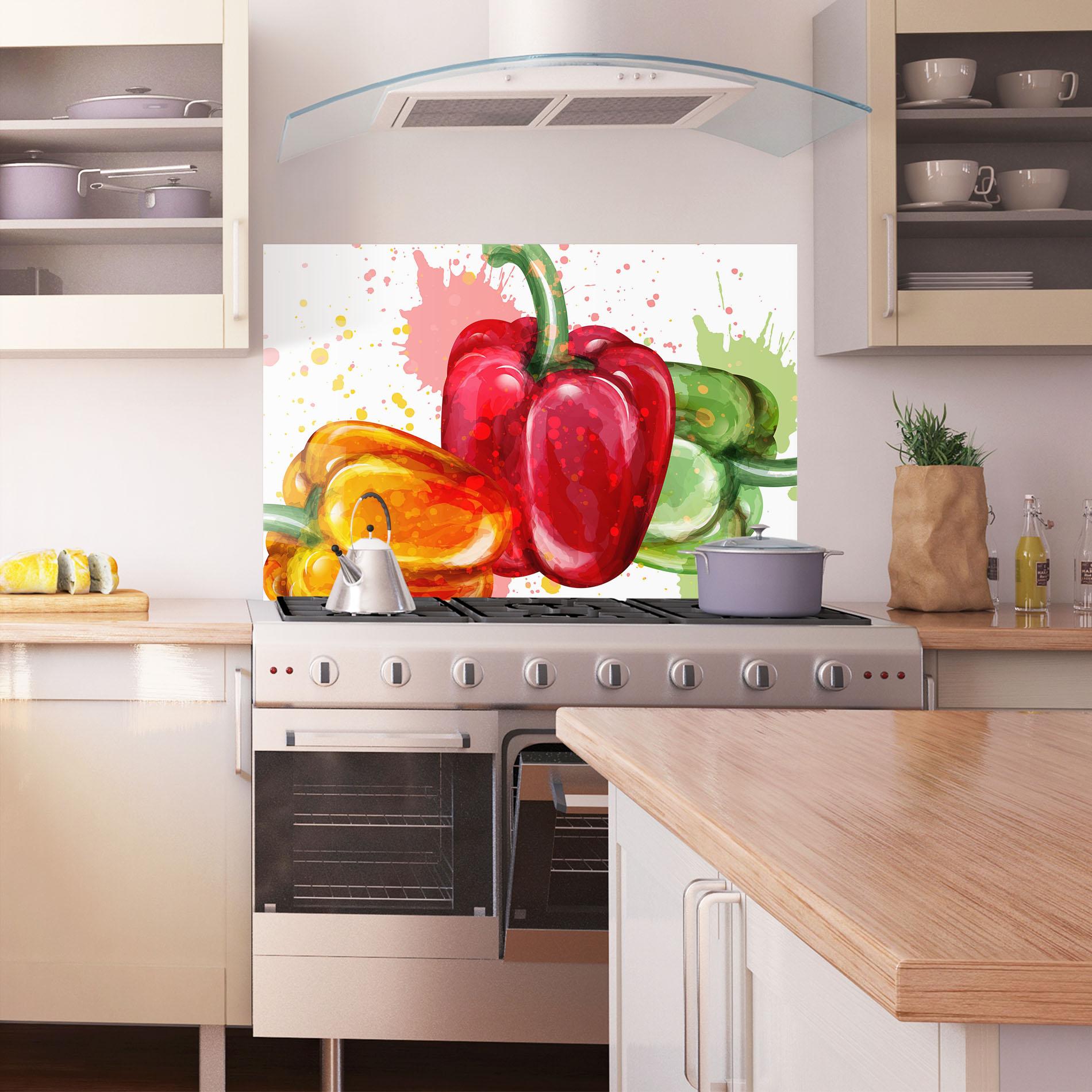 Konyhai üveg hátfal Nice Color Bellpepper mockup 1