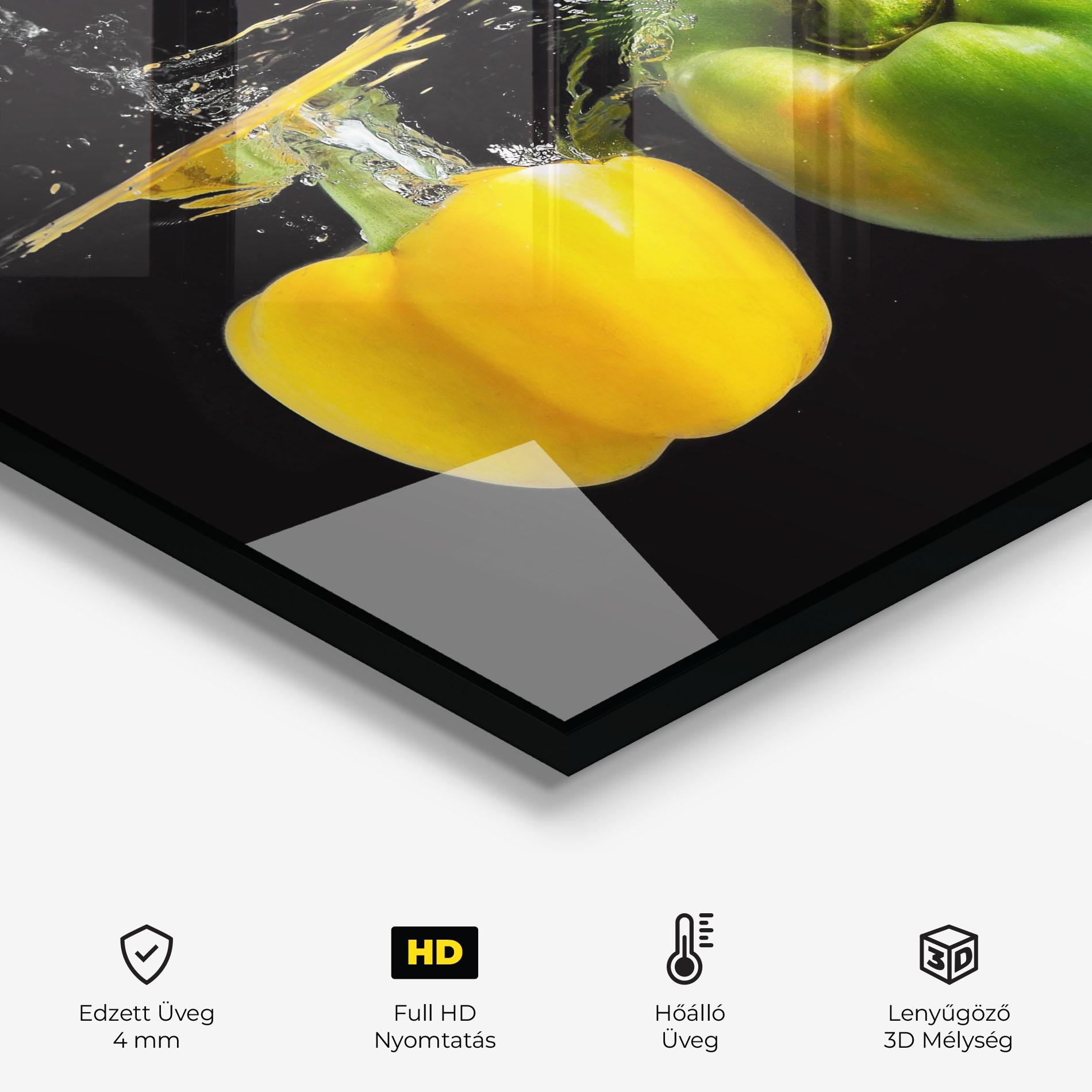 Konyhai üveg hátfal Bellpepper Nice Splash mockup 2