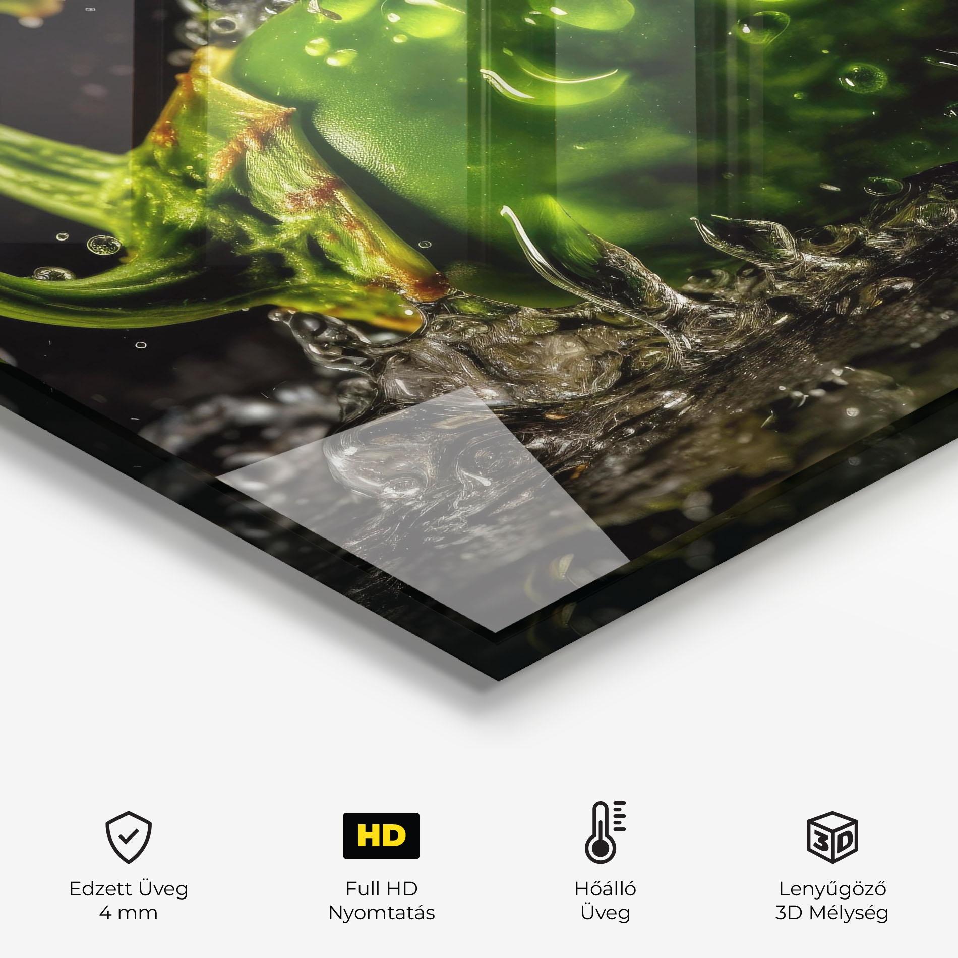 Konyhai üveg hátfal Chili Splash mockup 2