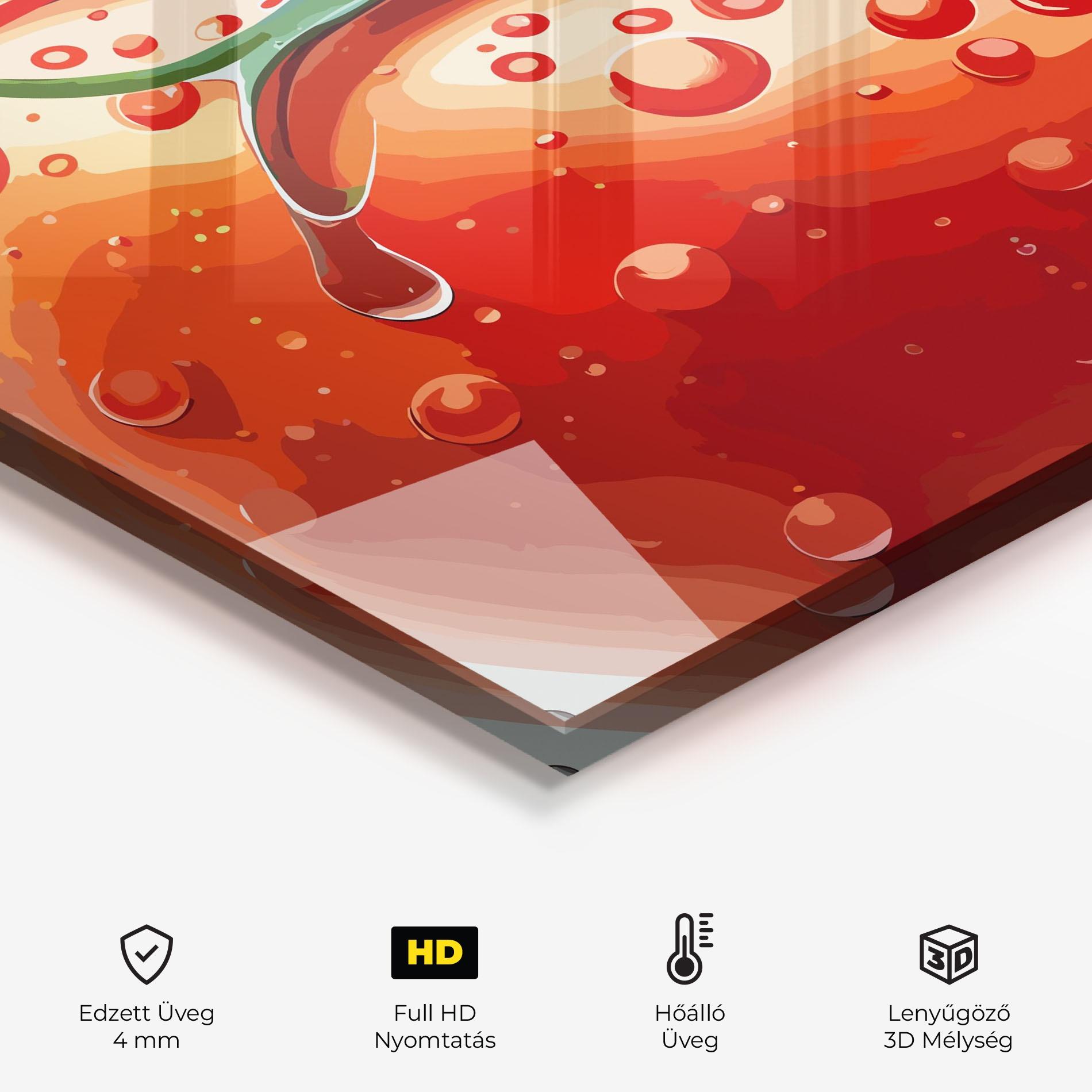 Konyhai üveg hátfal Close Tomato mockup 2