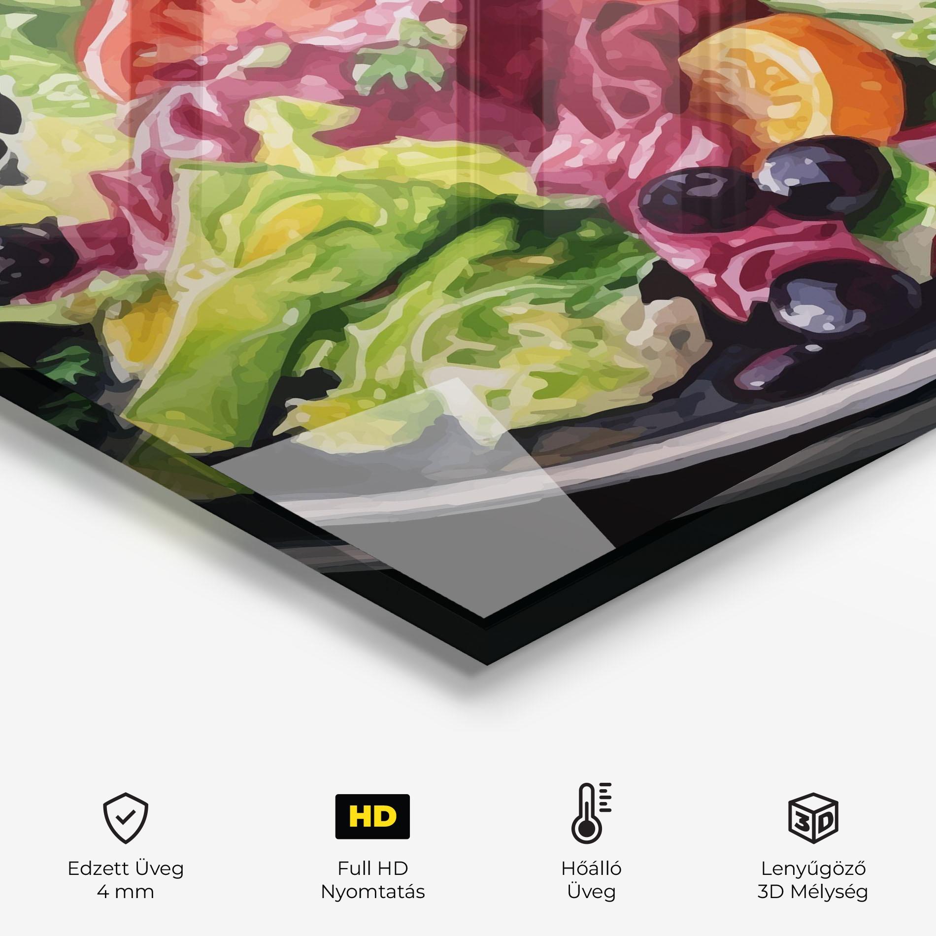 Konyhai üveg hátfal Healthy Tomato Food mockup 2