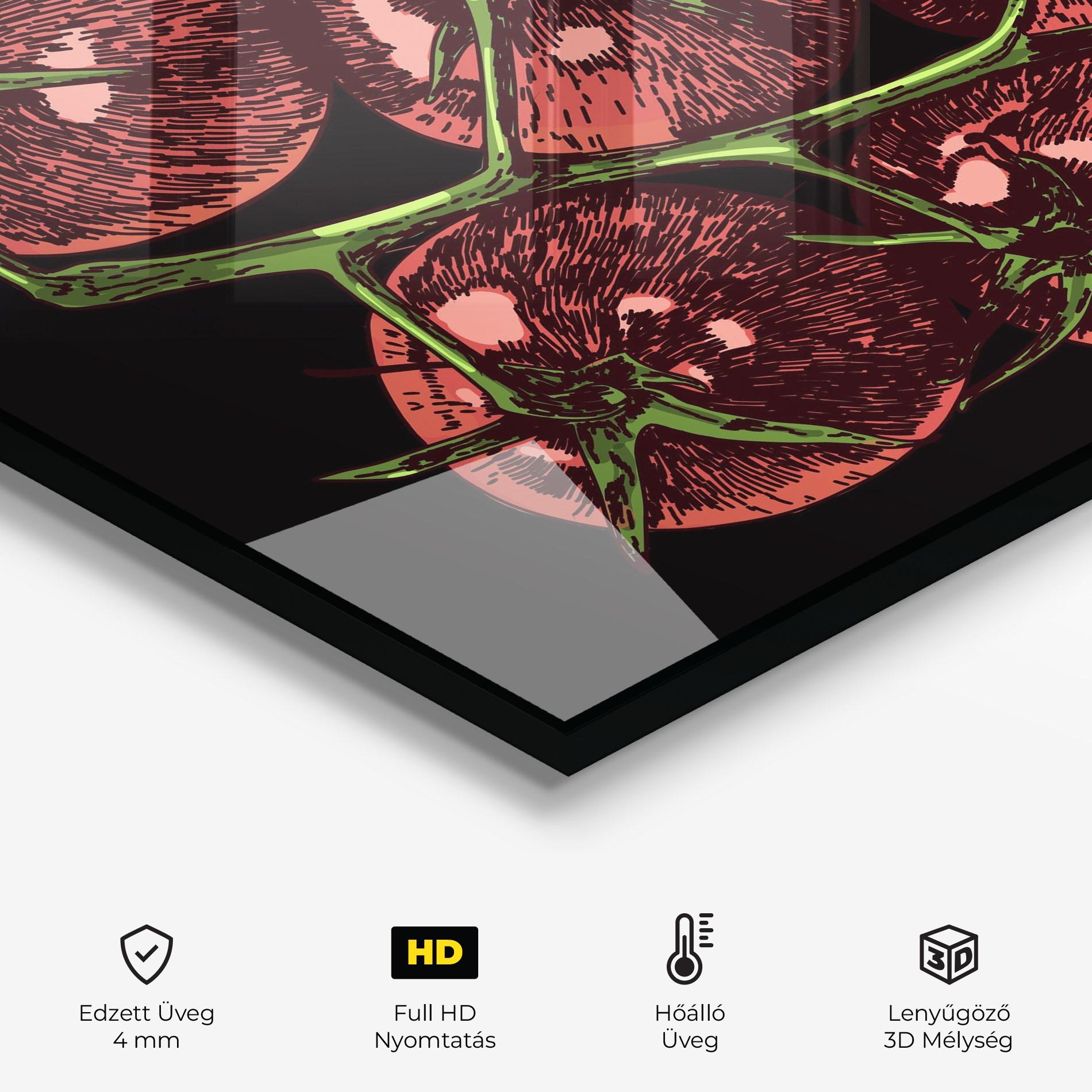 Konyhai üveg hátfal Red Pastel Tomato mockup 2