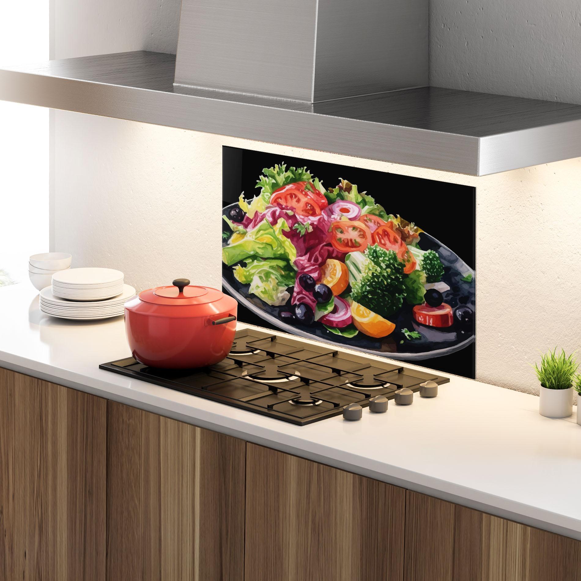 Konyhai üveg hátfal Healthy Tomato Food mockup 4