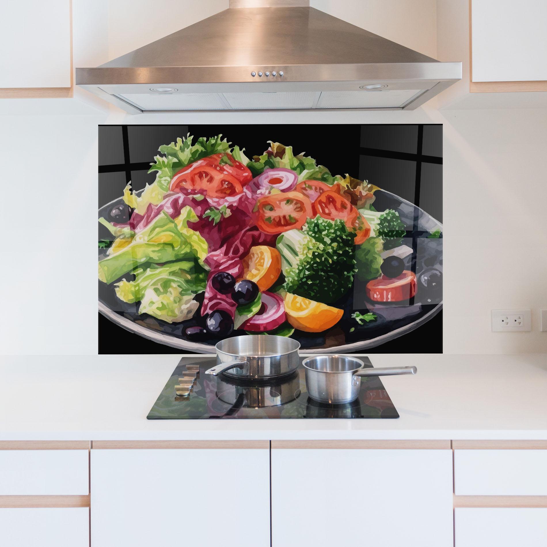 Konyhai üveg hátfal Healthy Tomato Food mockup 5