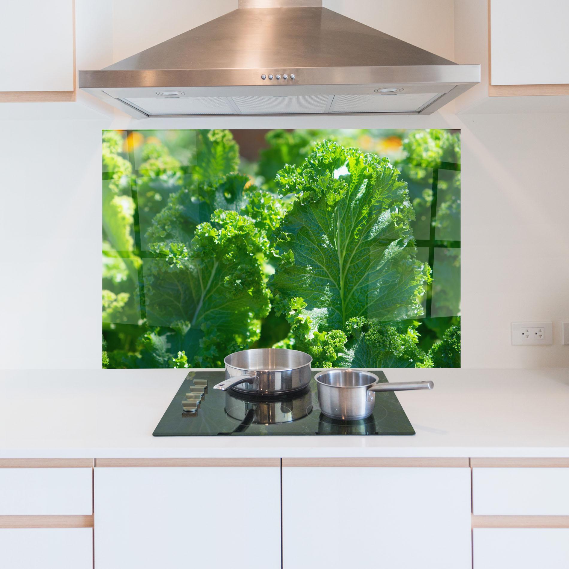 Konyhai üveg hátfal Lettuce View mockup 5