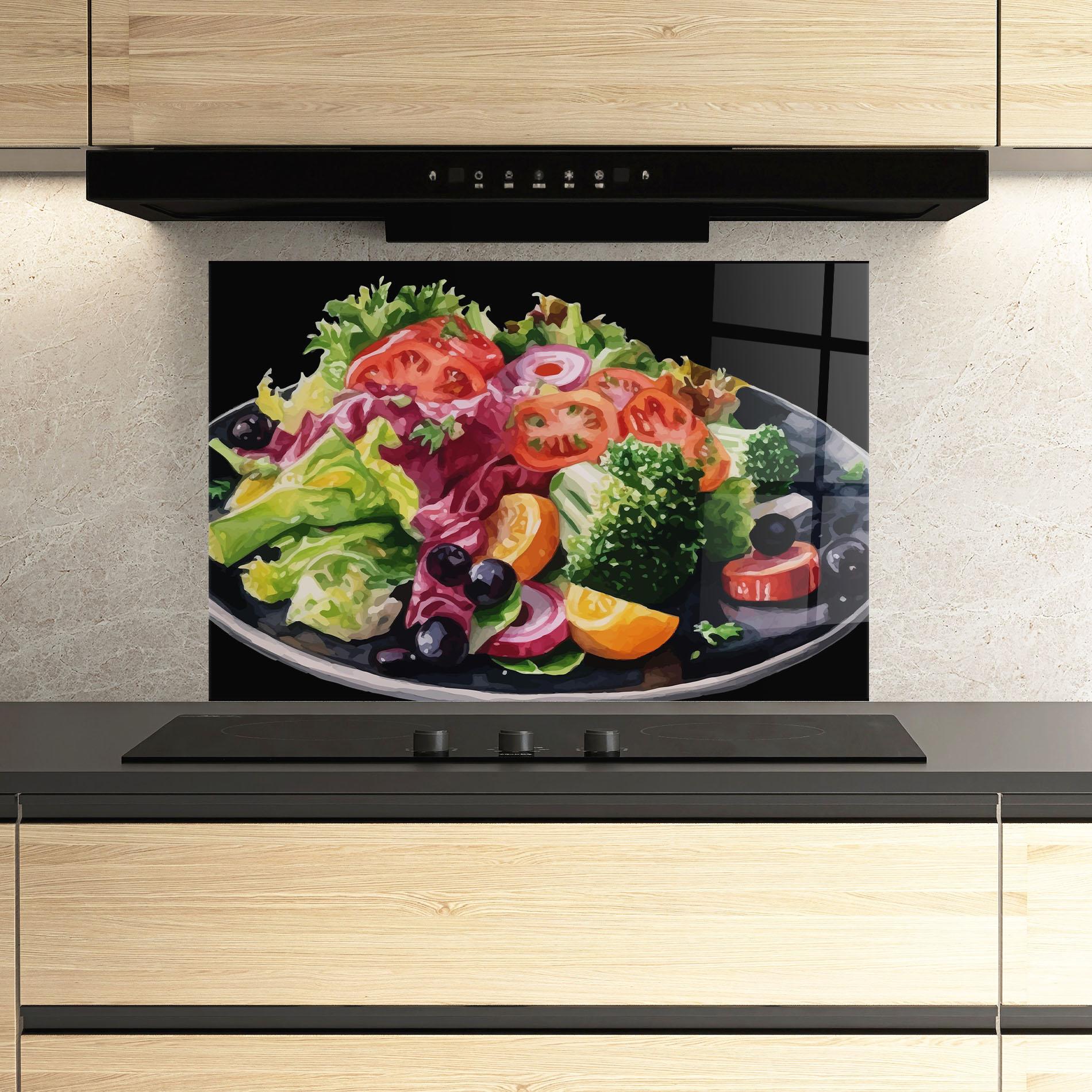 Konyhai üveg hátfal Healthy Tomato Food mockup 3