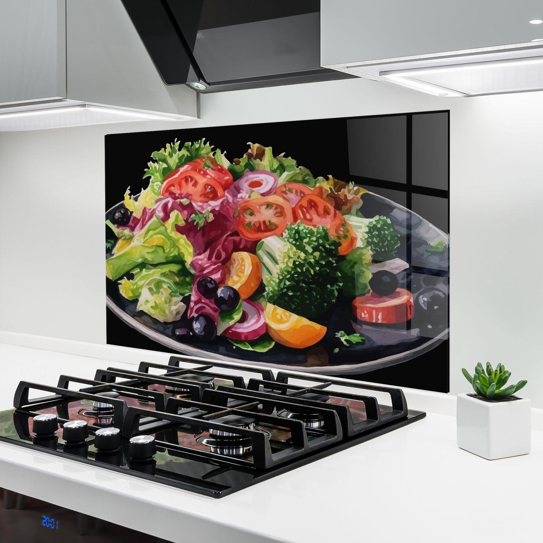 Konyhai üveg hátfal Healthy Tomato Food mockup 6