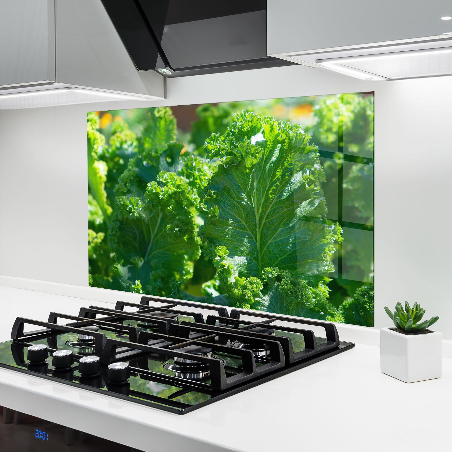 Konyhai üveg hátfal Lettuce View mockup 6