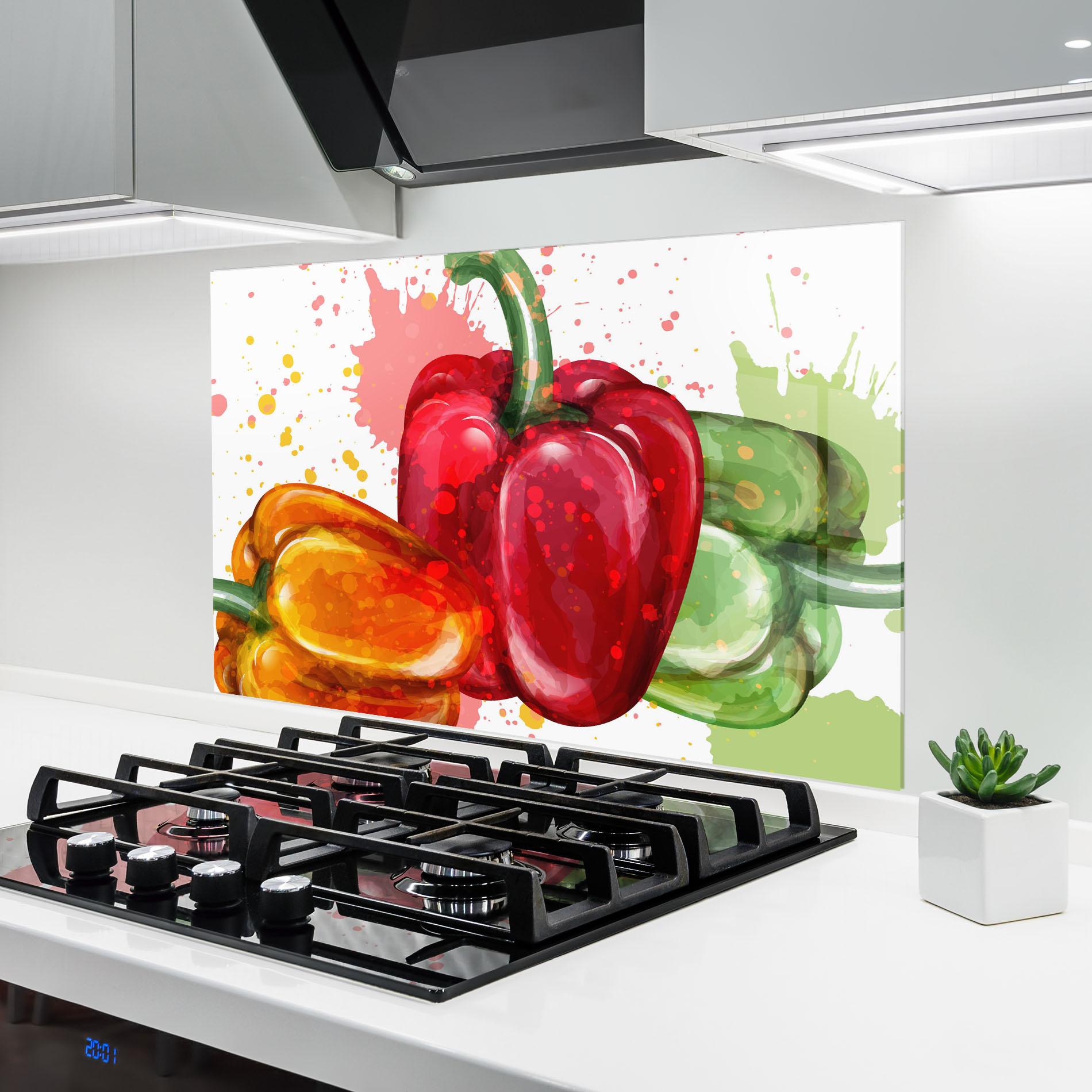 Konyhai üveg hátfal Nice Color Bellpepper mockup 6