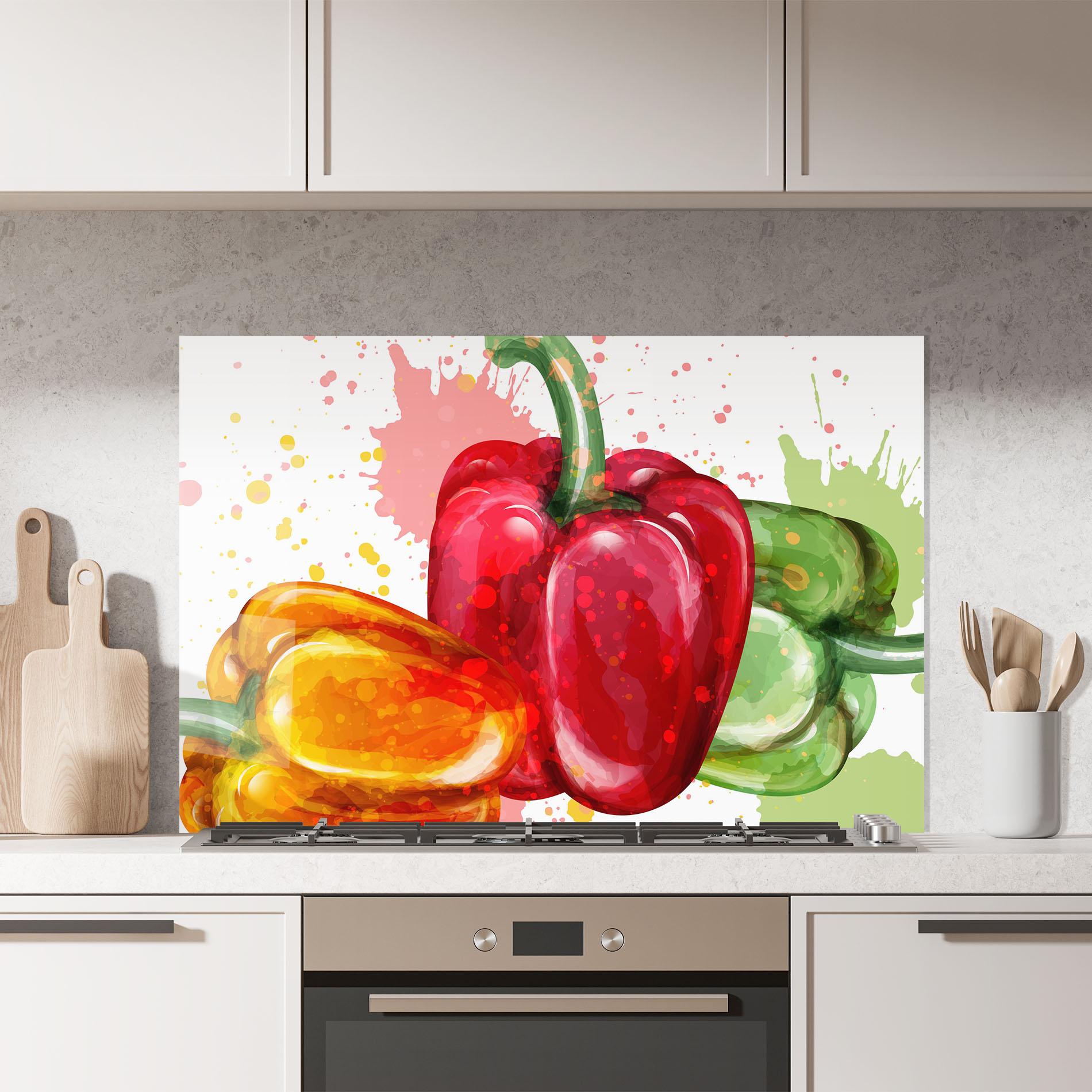 Konyhai üveg hátfal Nice Color Bellpepper mockup 7