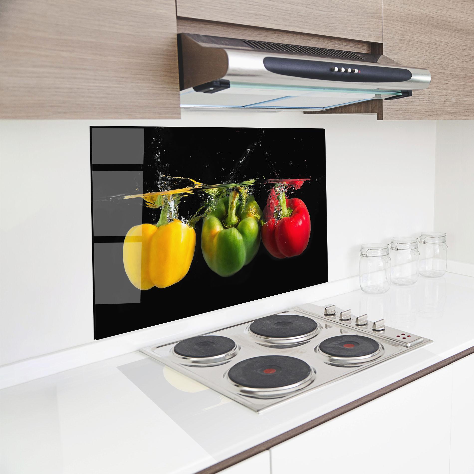 Konyhai üveg hátfal Bellpepper Nice Splash mockup 8