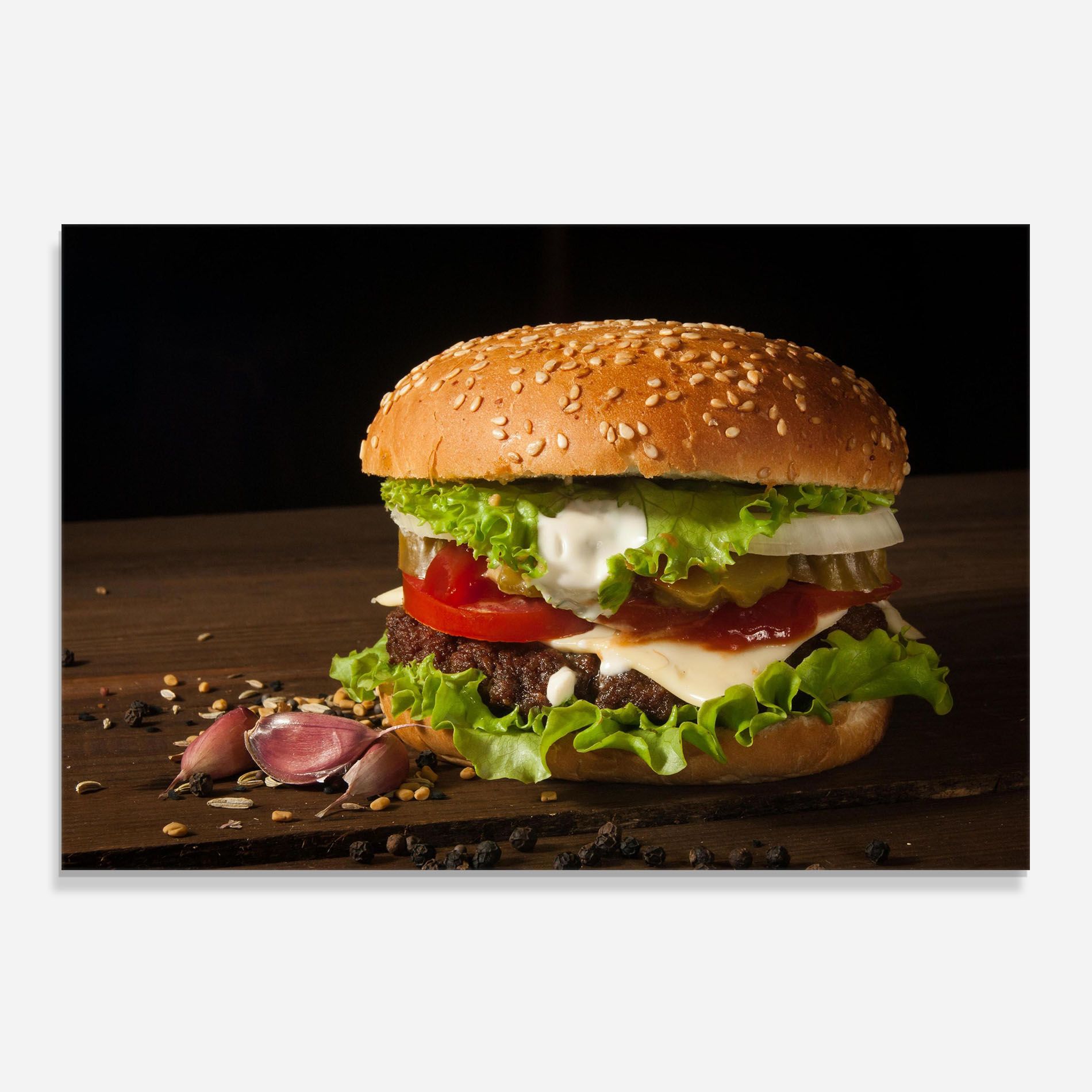 Delicious Hamburger mockup 0