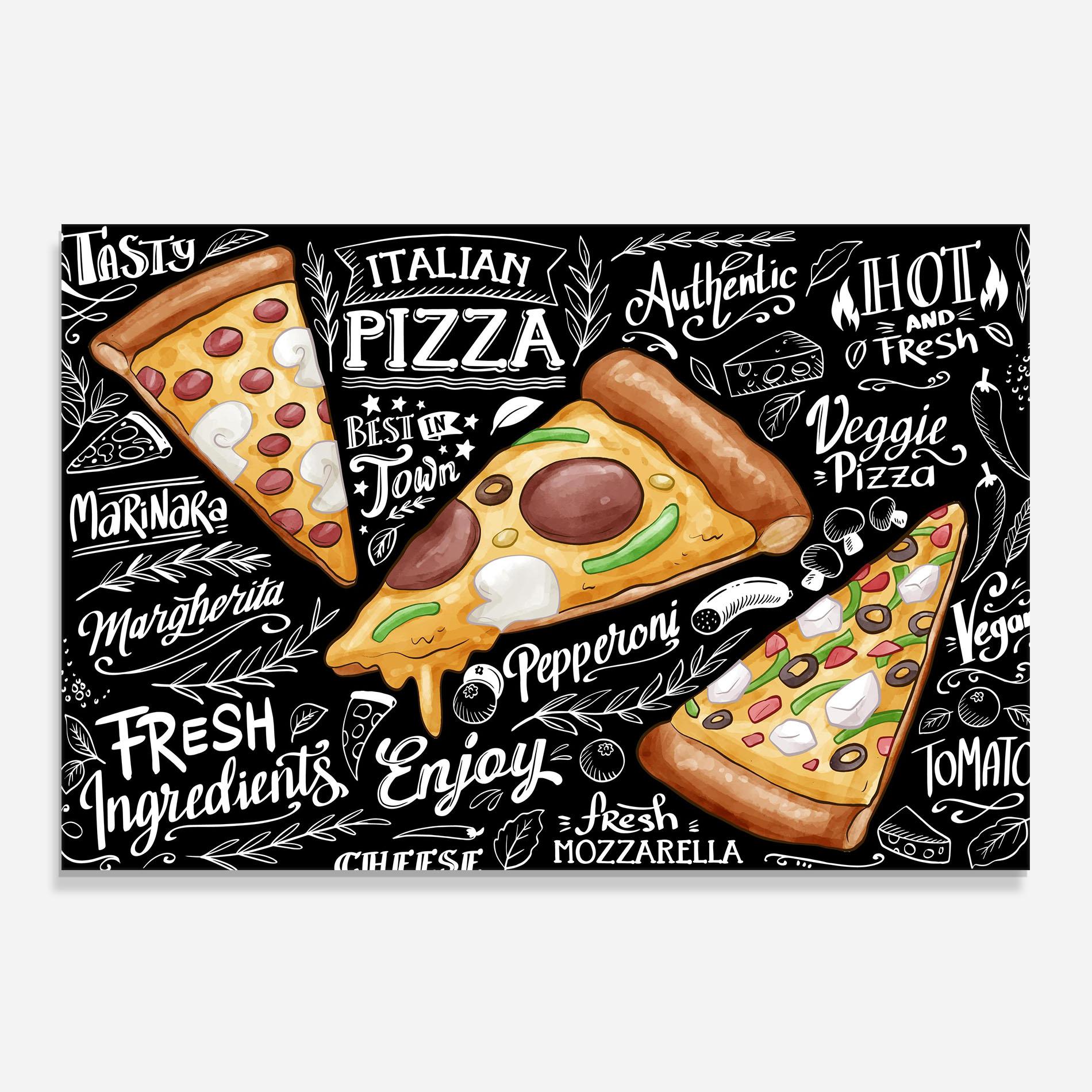 Konyhai üveg hátfal Enjoy Pizza mockup 0