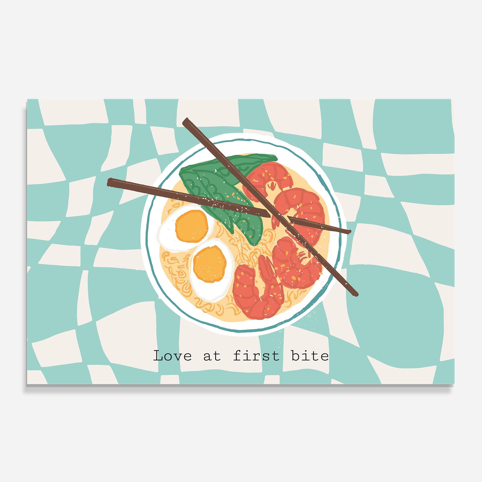 Konyhai üveg hátfal Food Love mockup 0