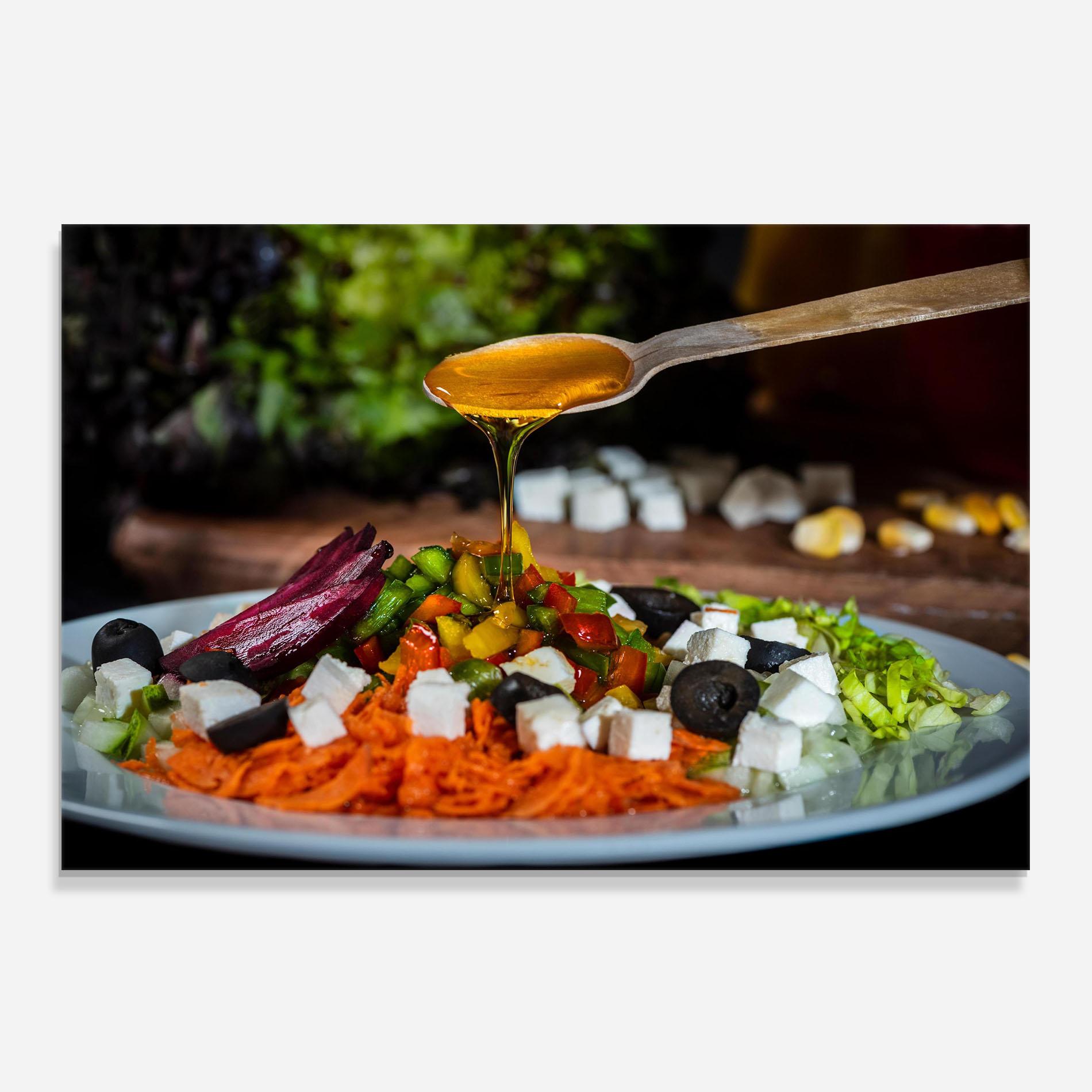 Konyhai üveg hátfal Honey Over Food mockup 0