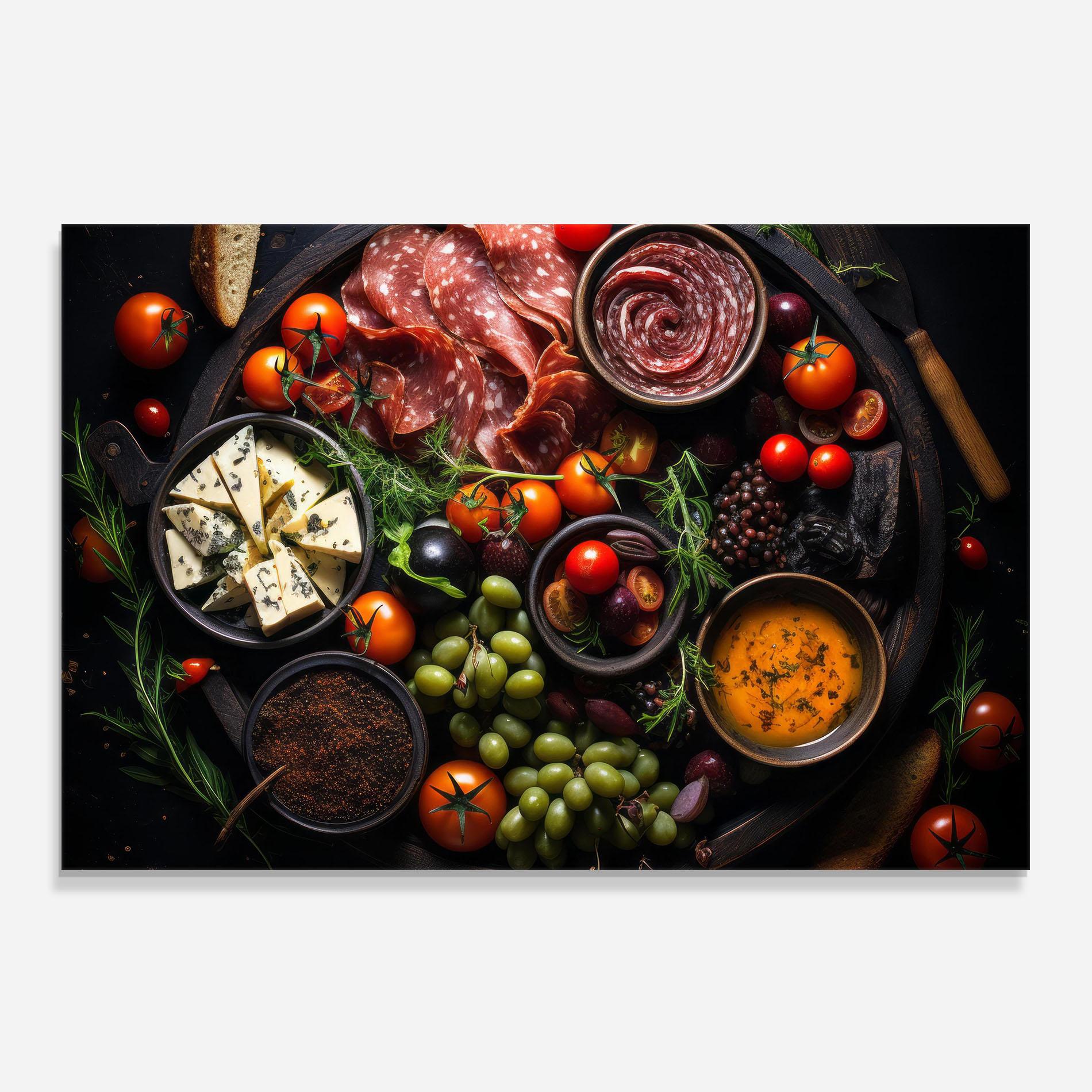 Konyhai üveg hátfal Meats Assortment mockup 0