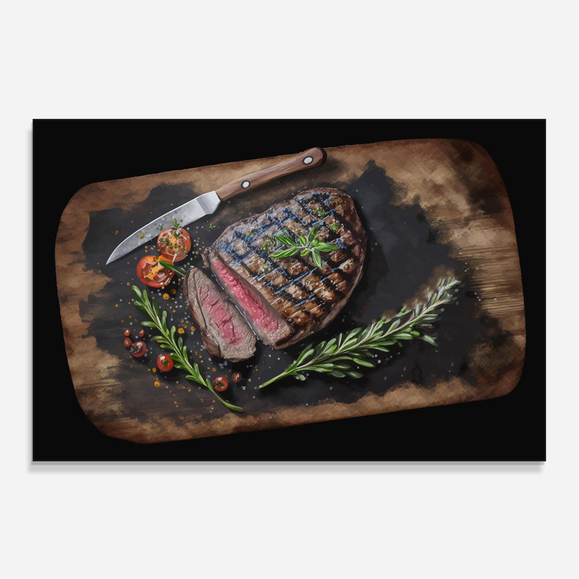 Konyhai üveg hátfal Tasty Meat mockup 0