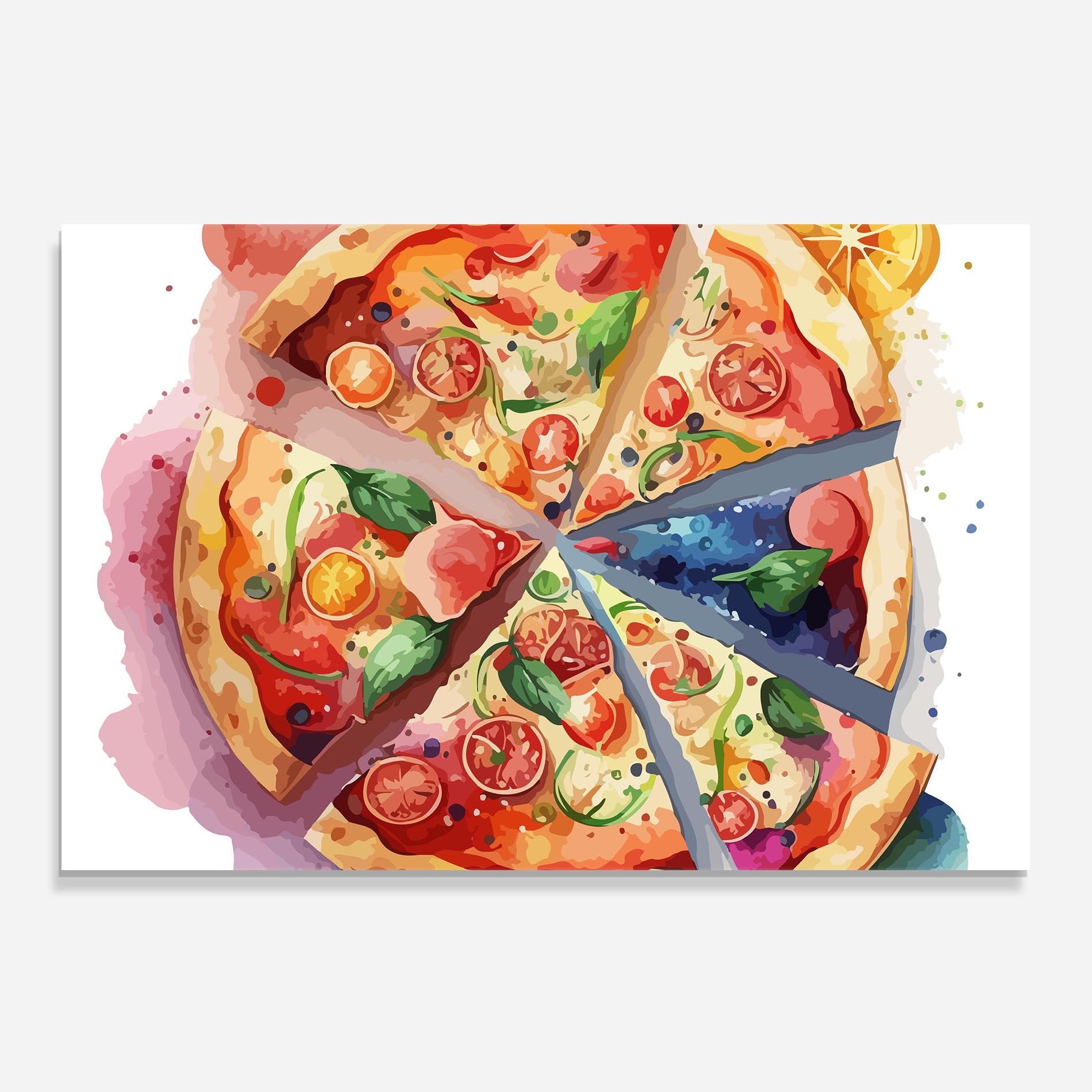 Watercolor Pizza mockup 0