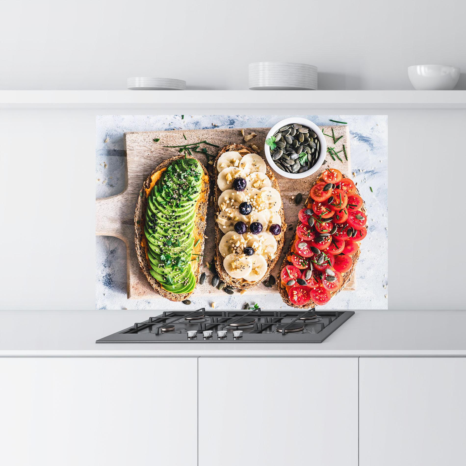 Konyhai üveg hátfal Breakfast mockup 9