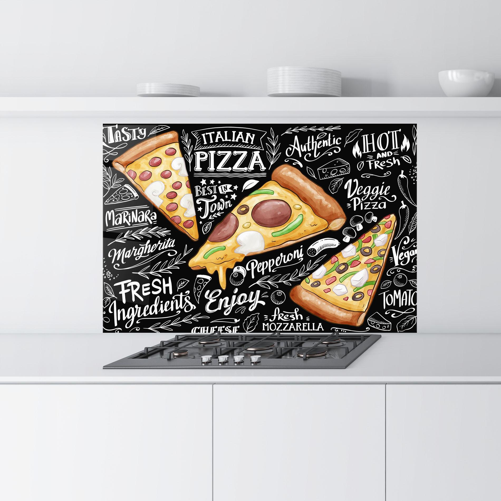 Konyhai üveg hátfal Enjoy Pizza mockup 9