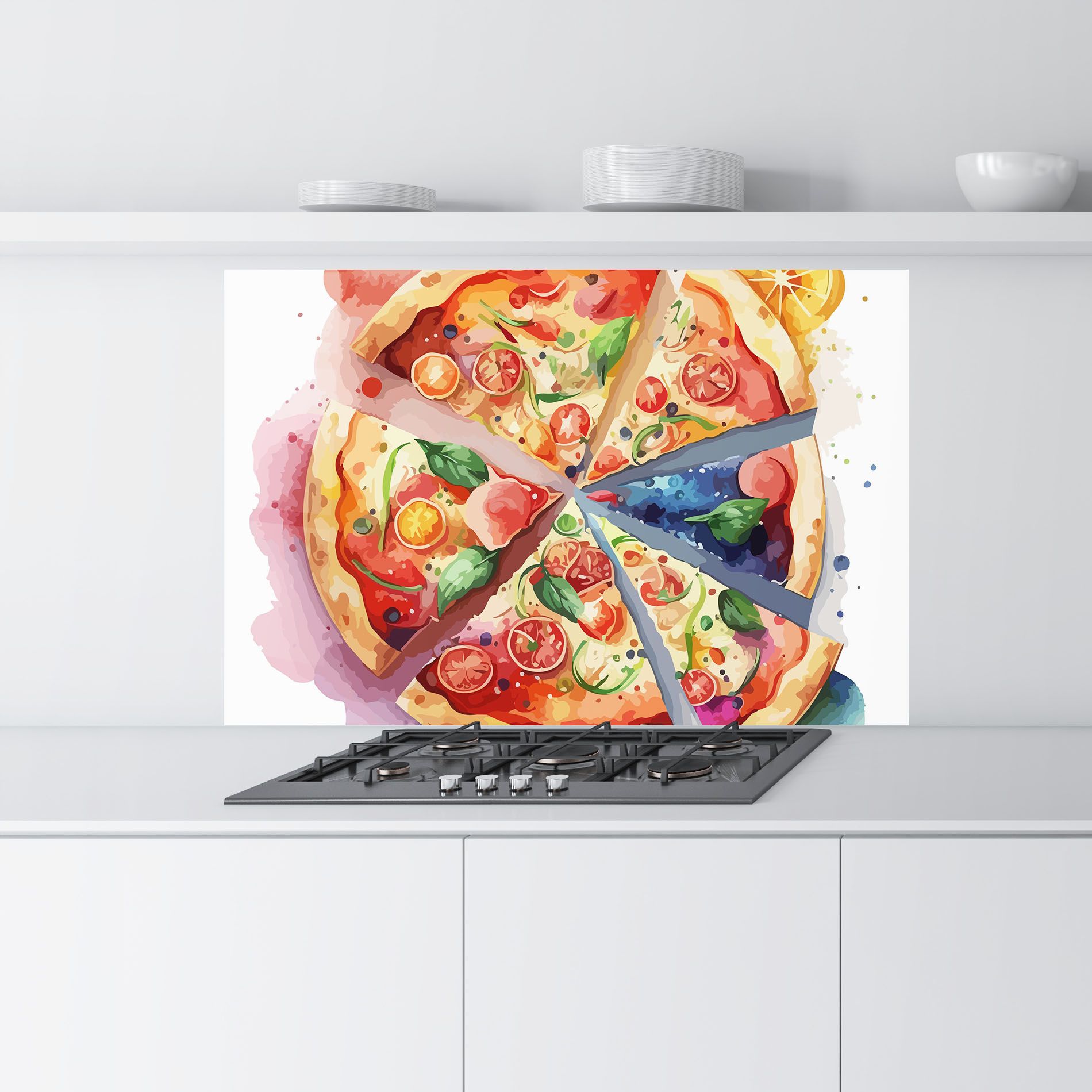 Watercolor Pizza mockup 9