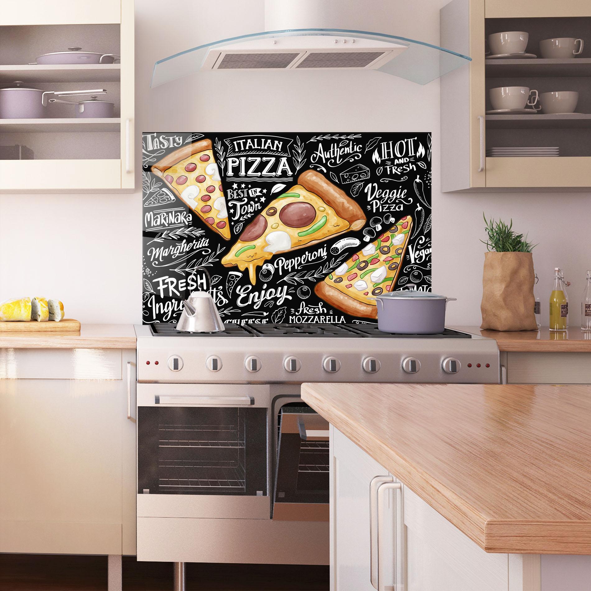 Konyhai üveg hátfal Enjoy Pizza mockup 1