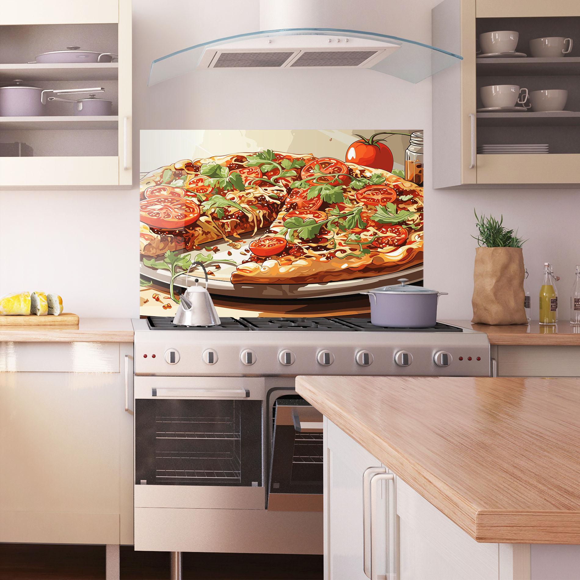 Konyhai üveg hátfal Pizza View mockup 1