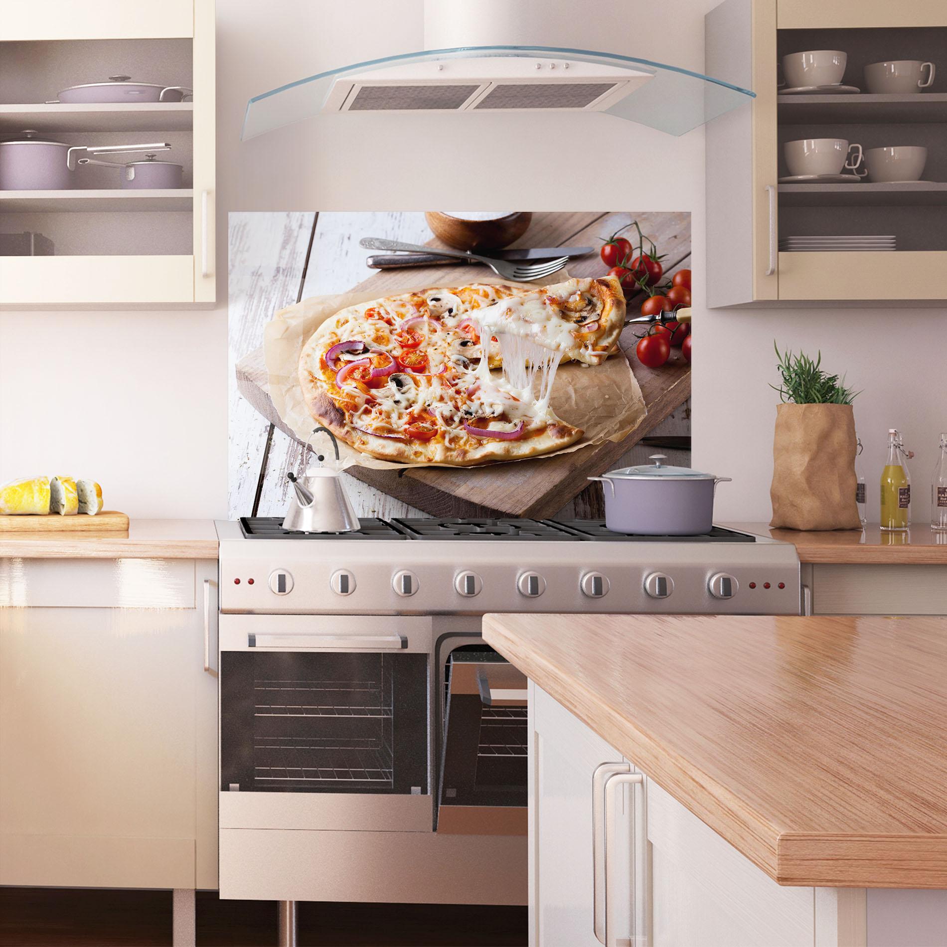 Konyhai üveg hátfal Pizza mockup 1