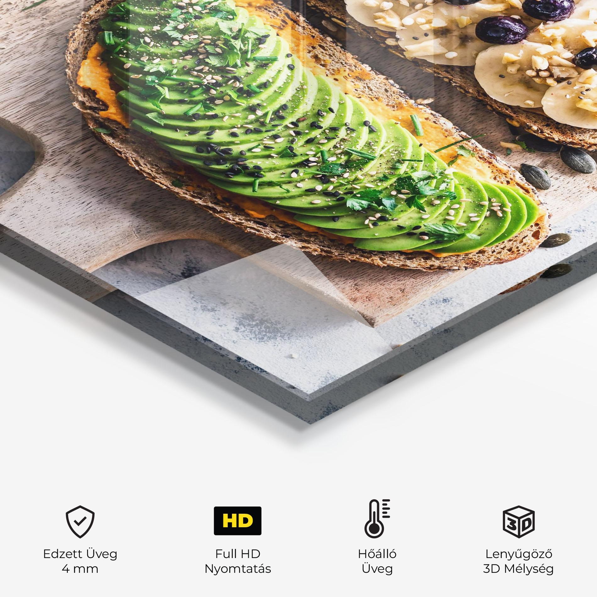 Konyhai üveg hátfal Breakfast mockup 2