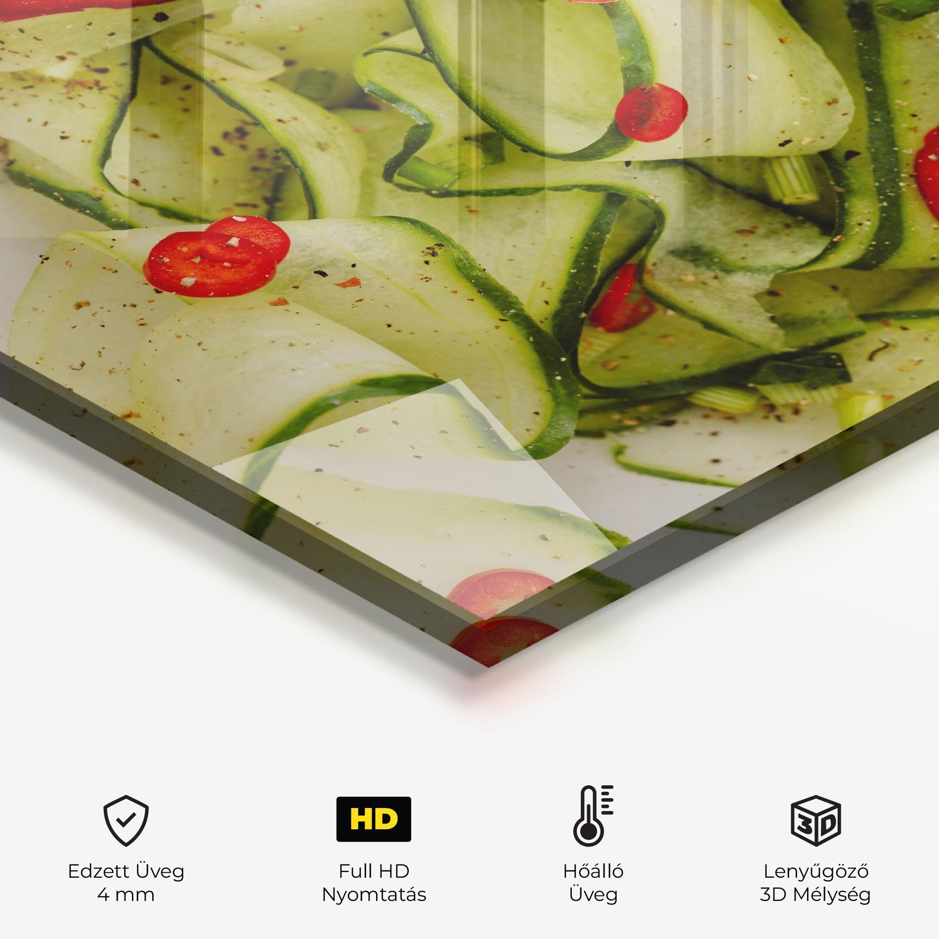 Konyhai üveg hátfal Cucumber Food mockup 2